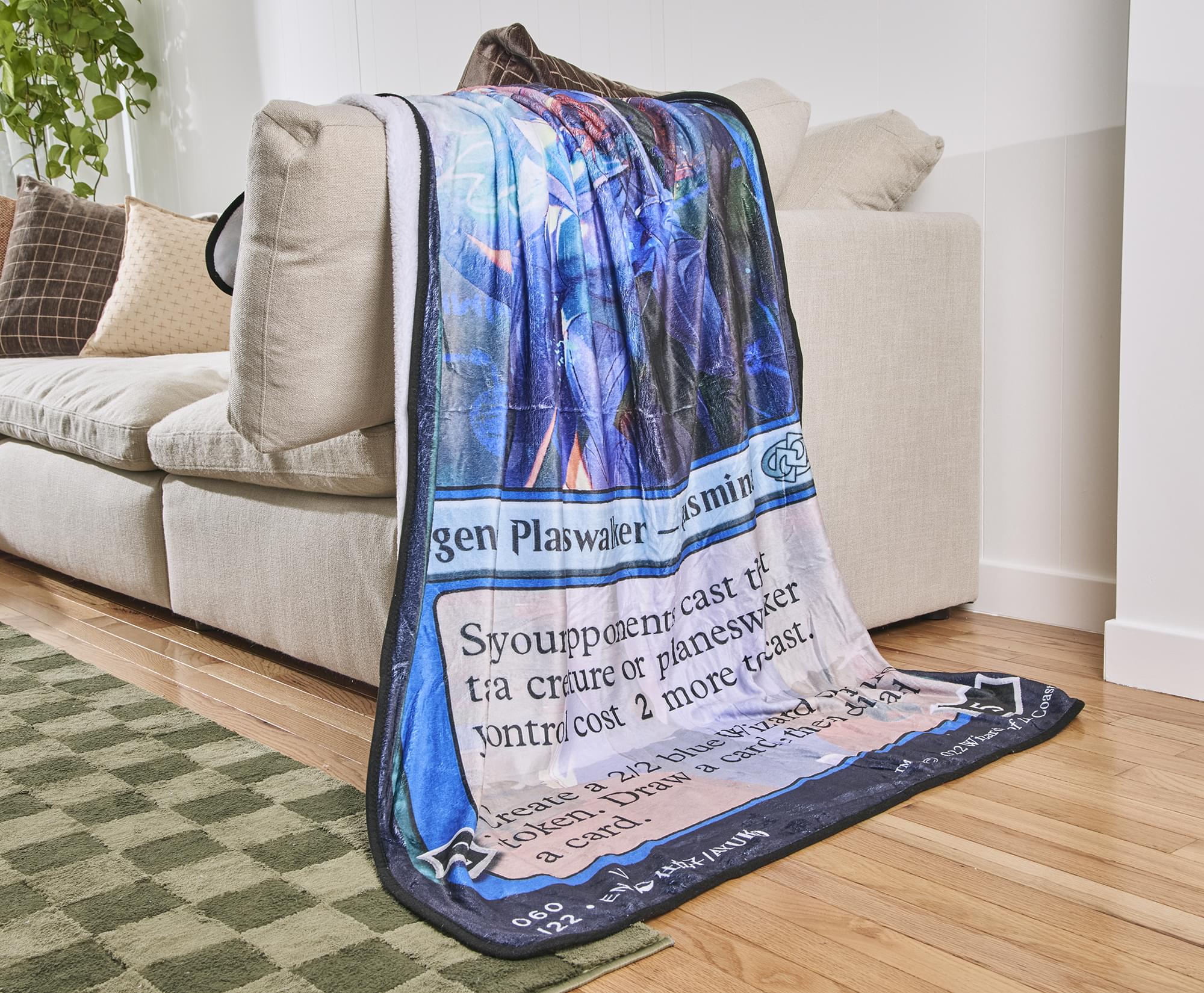 Magic: The Gathering Kasmina Card Fleece Throw Blanket | 45 x 60 Inches