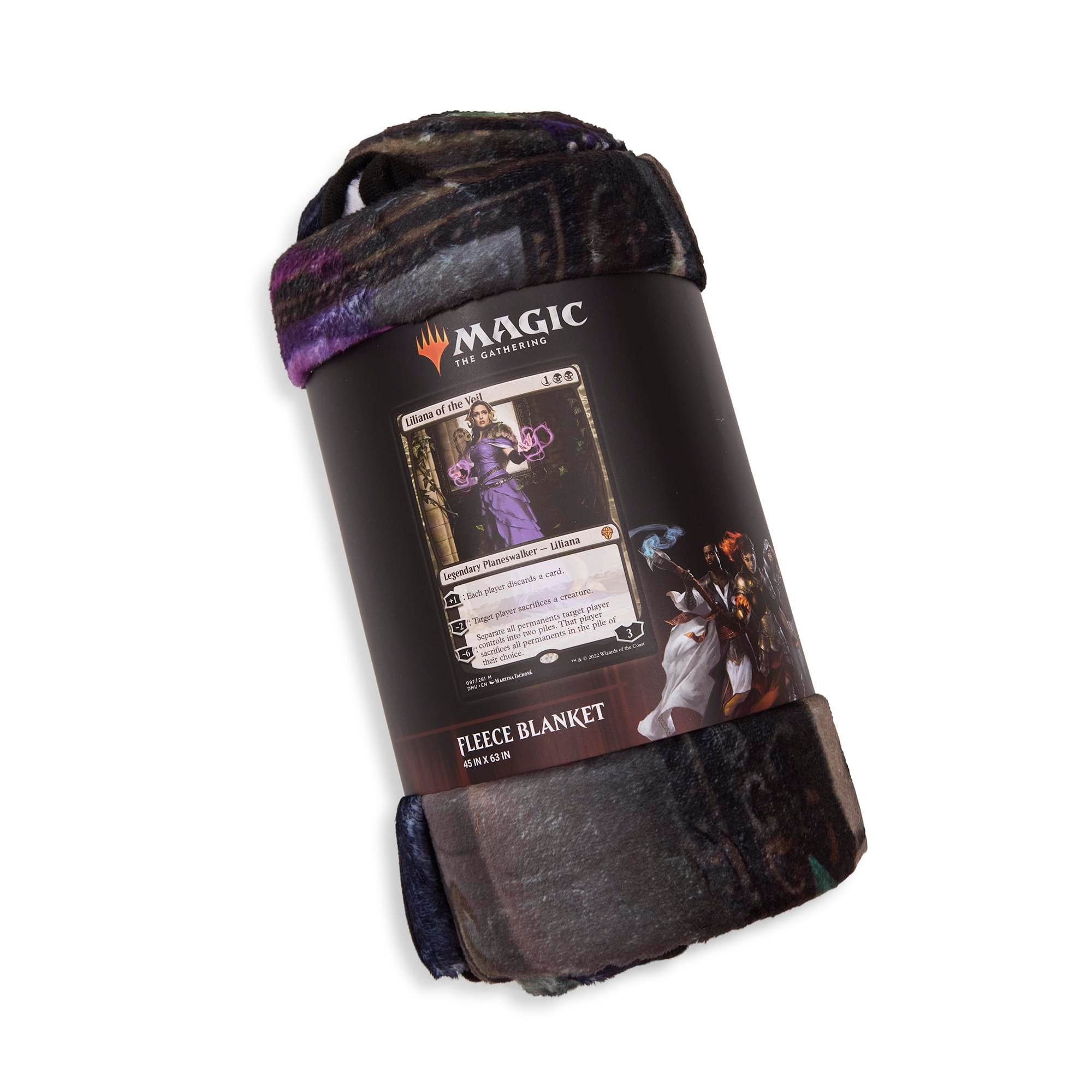 Magic: The Gathering Liliana Of Veil Card Fleece Throw Blanket | 45 x 60 Inches