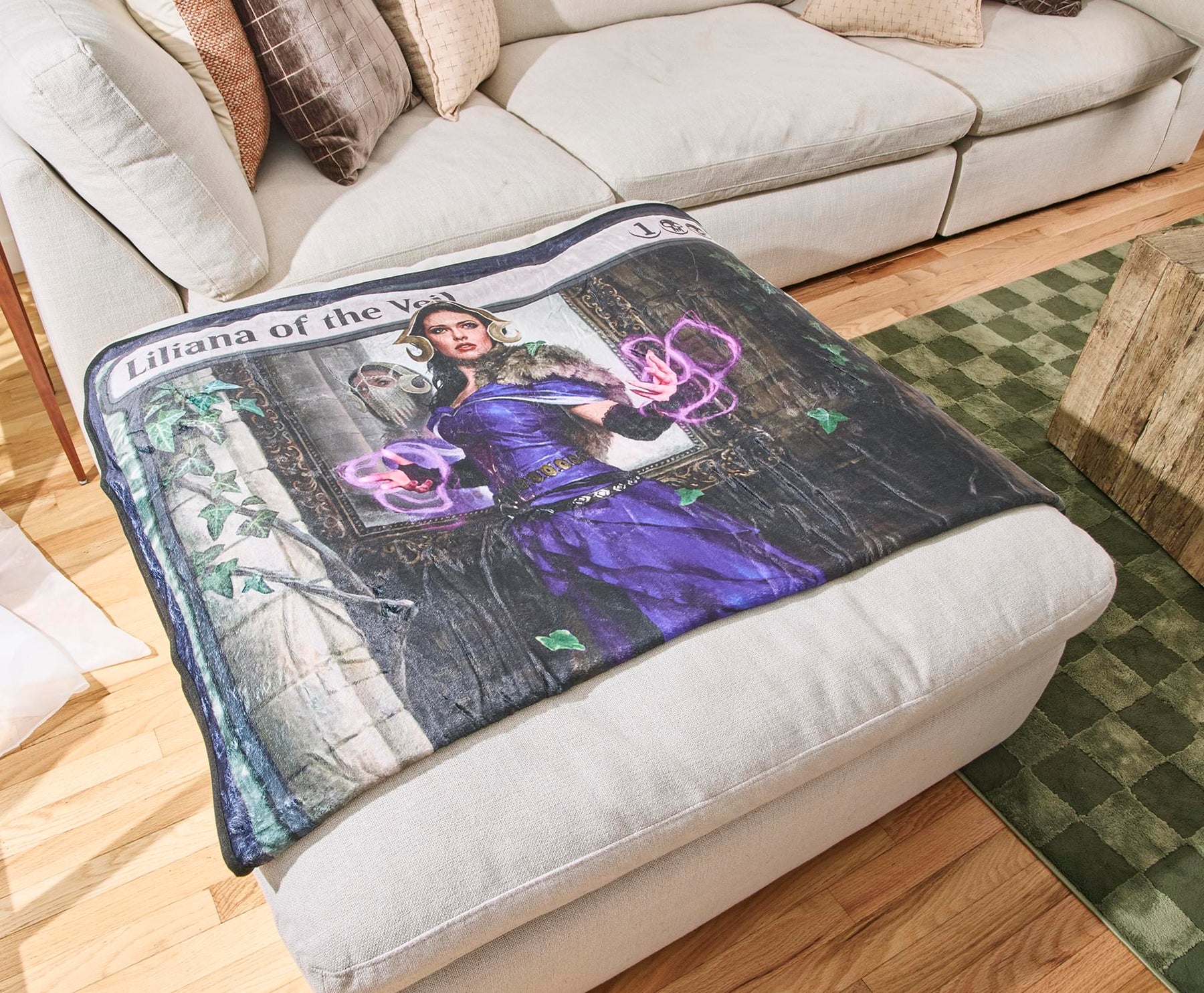 Magic: The Gathering Liliana Of Veil Card Fleece Throw Blanket | 45 x 60 Inches
