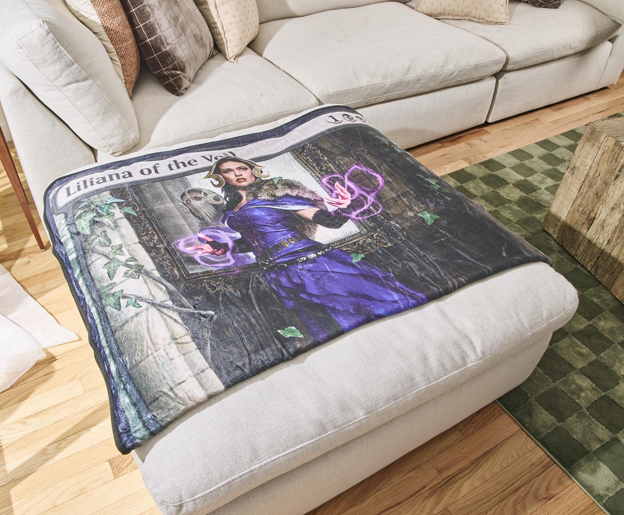 Magic: The Gathering Liliana Of Veil Card Fleece Throw Blanket | 45 x 60 Inches