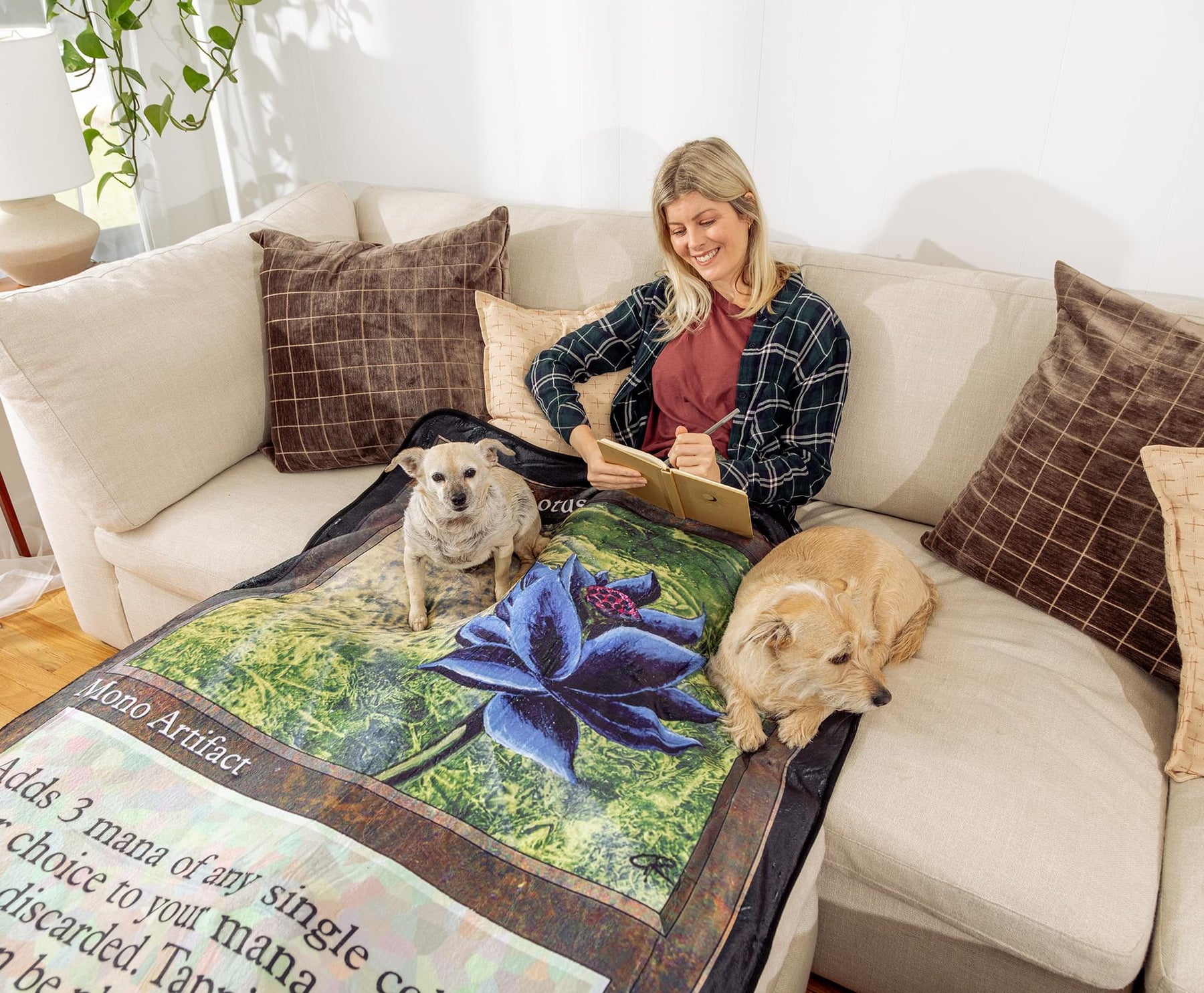 Magic: The Gathering Black Lotus Single-Sided Throw Blanket | 45 x 60 Inches