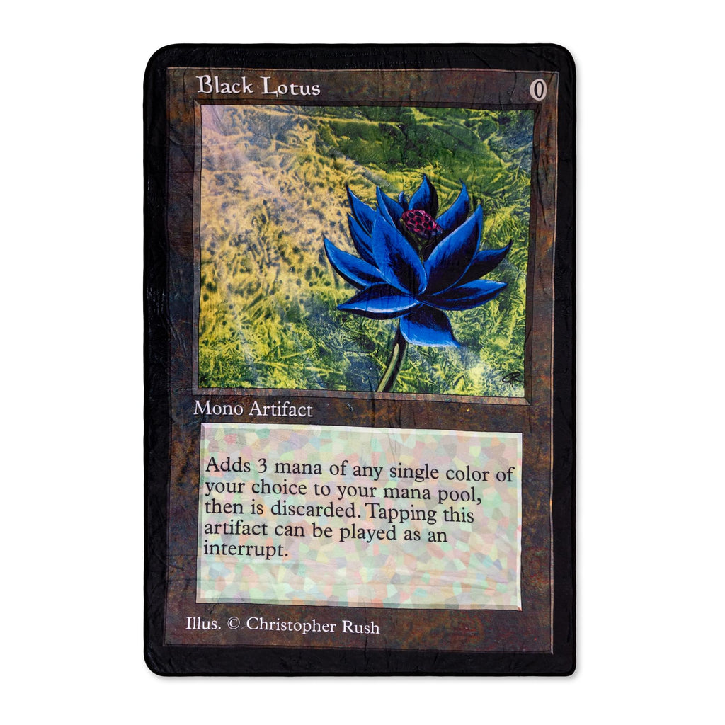 magic the gathering mtg black lotus card Magic: Single-Sided Throw Blanket T Tear Blacker Lotus Final Fantasy Through the Style:Revival Trance - Terra card-color:B