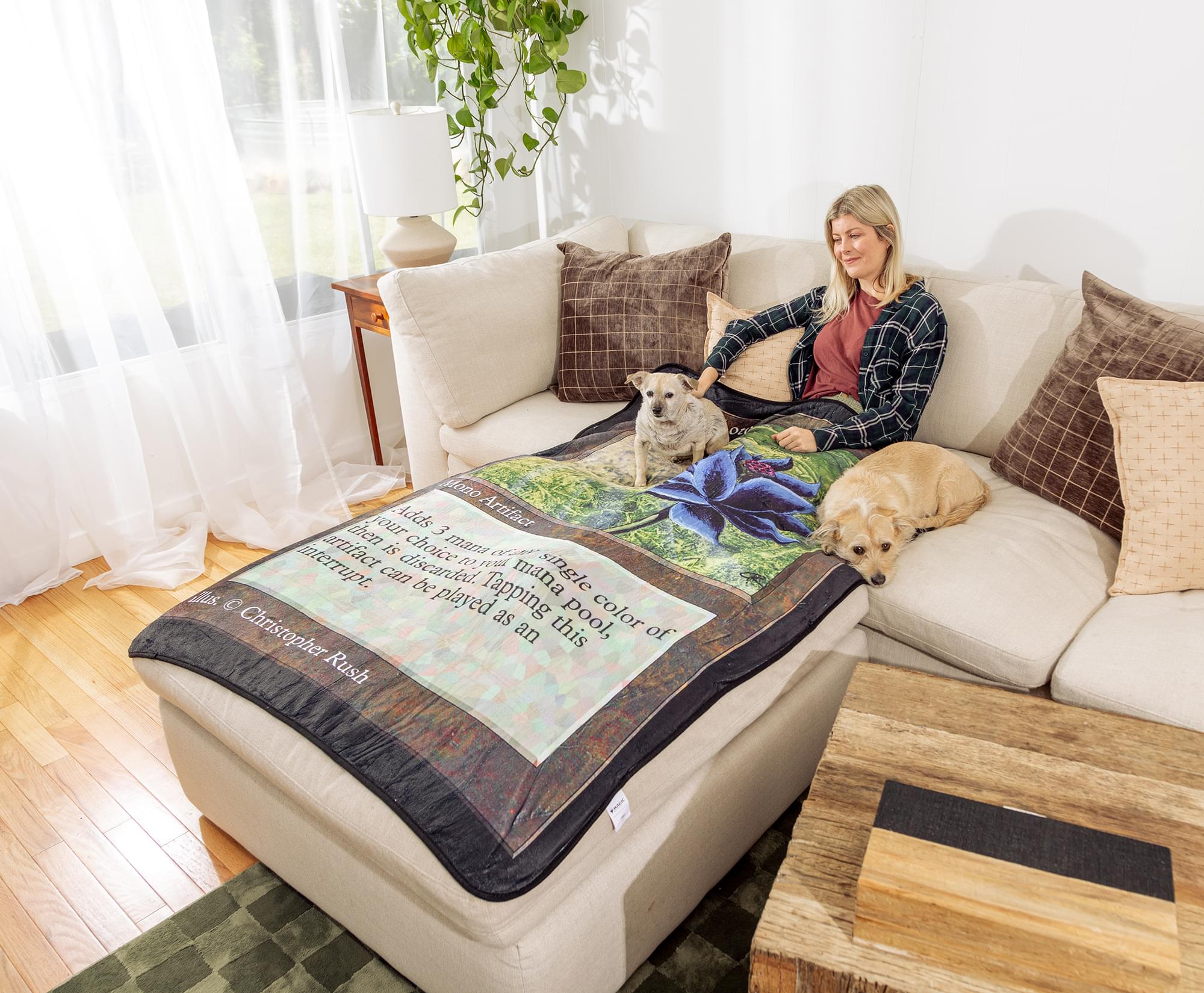 Magic: The Gathering Black Lotus Single-Sided Throw Blanket | 45 x 60 Inches