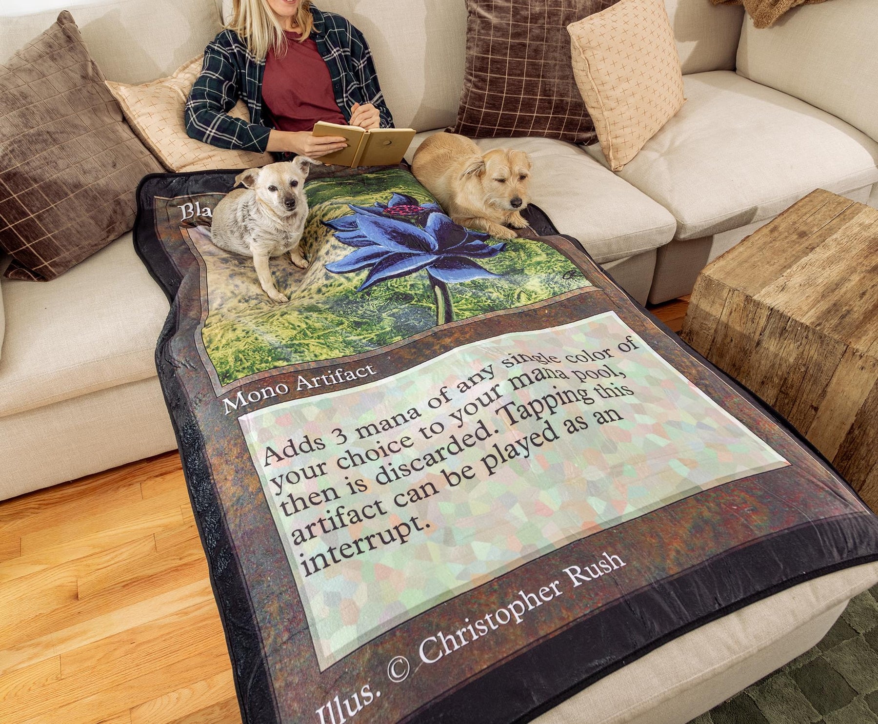 Magic: The Gathering Black Lotus Single-Sided Throw Blanket | 45 x 60 Inches