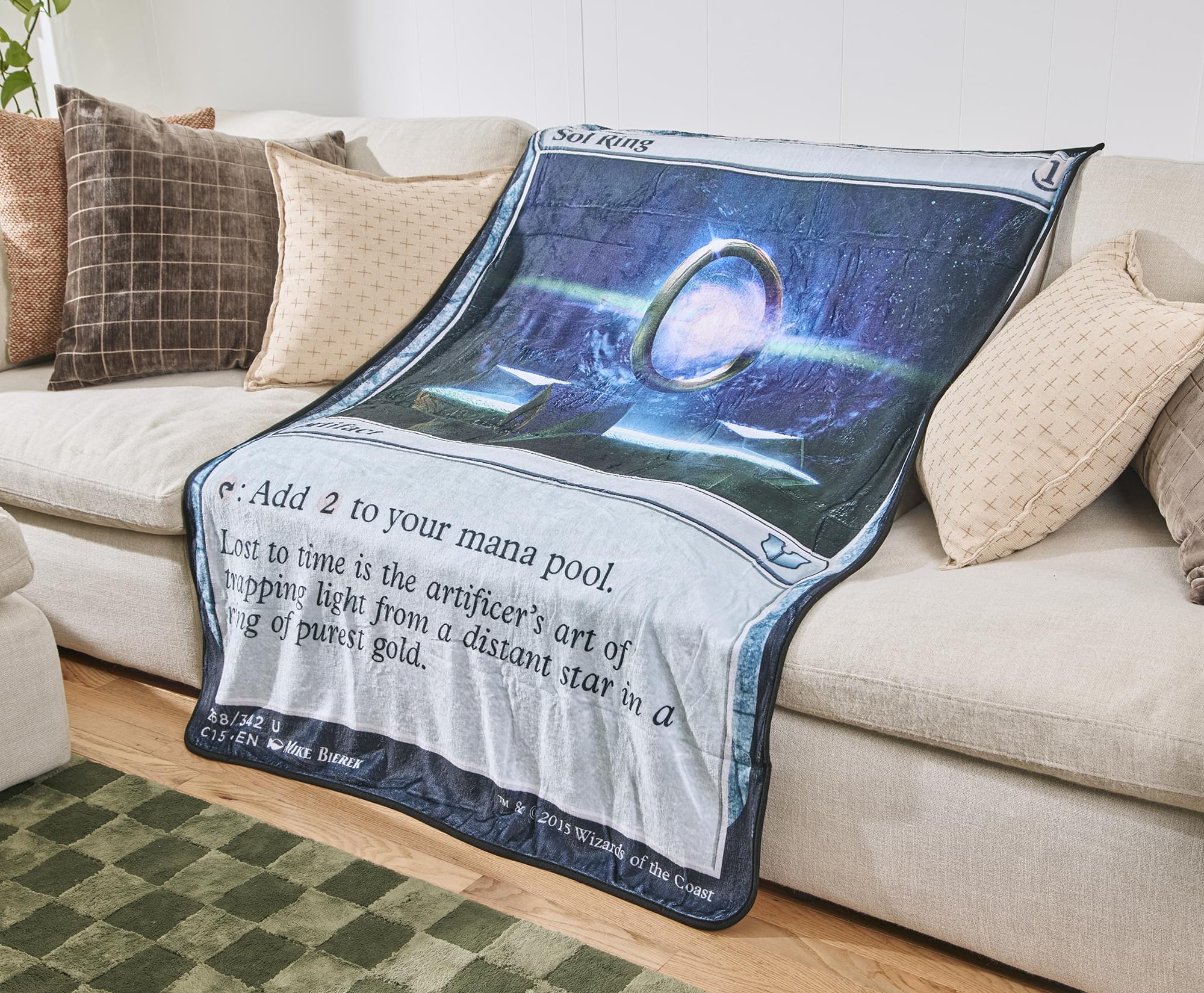 Magic: The Gathering Sol Ring Card Fleece Throw Blanket | 45 x 60 Inches