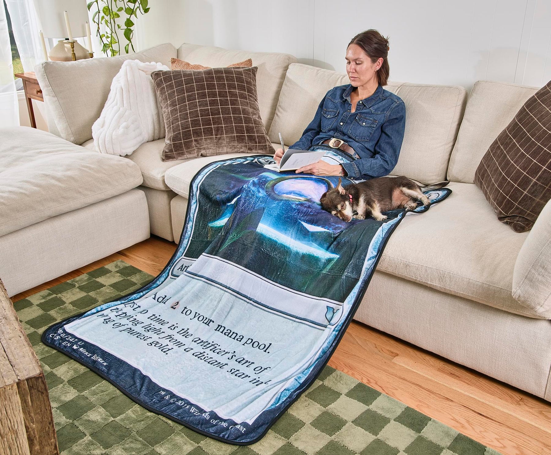 Magic: The Gathering Sol Ring Card Fleece Throw Blanket | 45 x 60 Inches