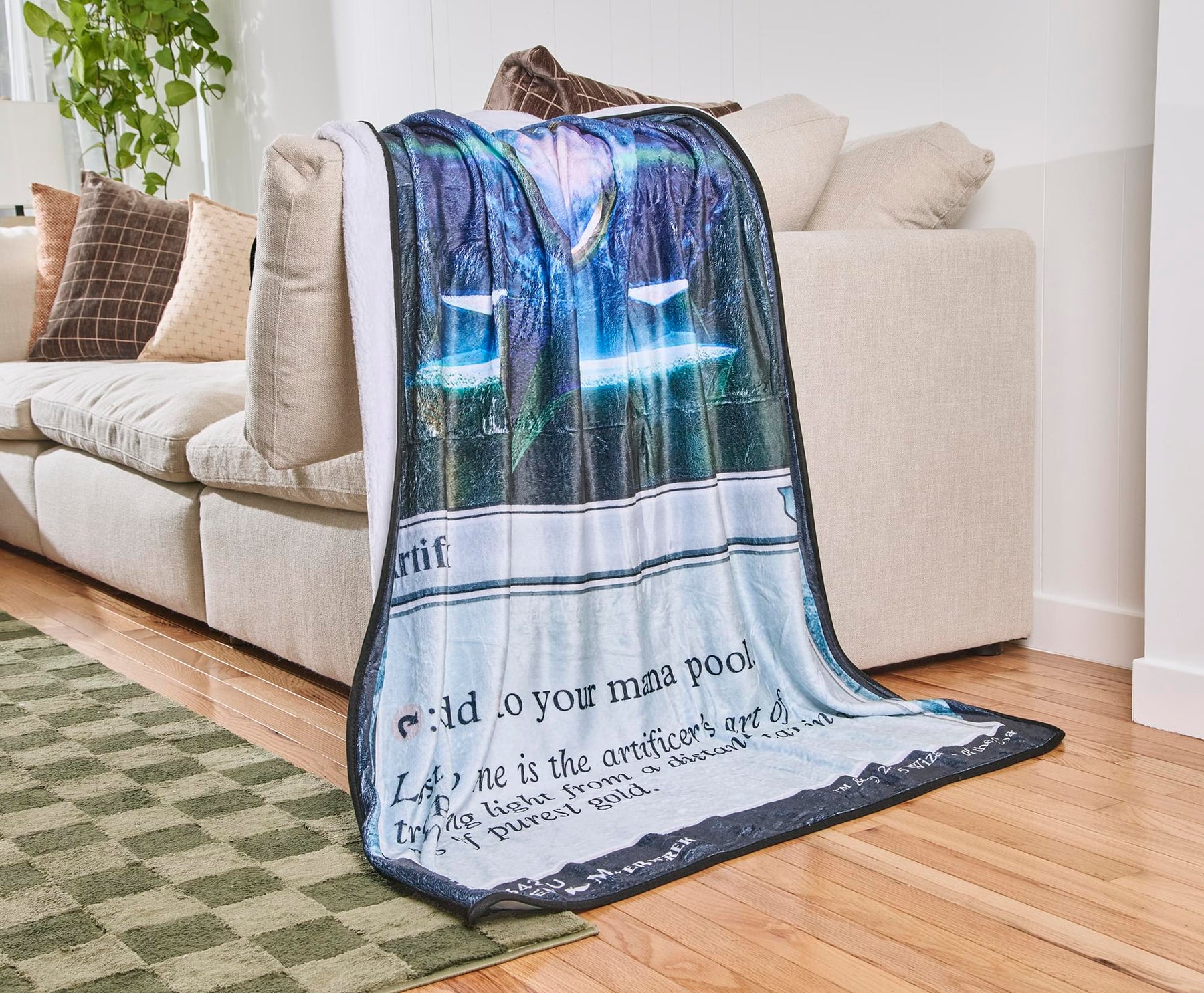 Magic: The Gathering Sol Ring Card Fleece Throw Blanket | 45 x 60 Inches