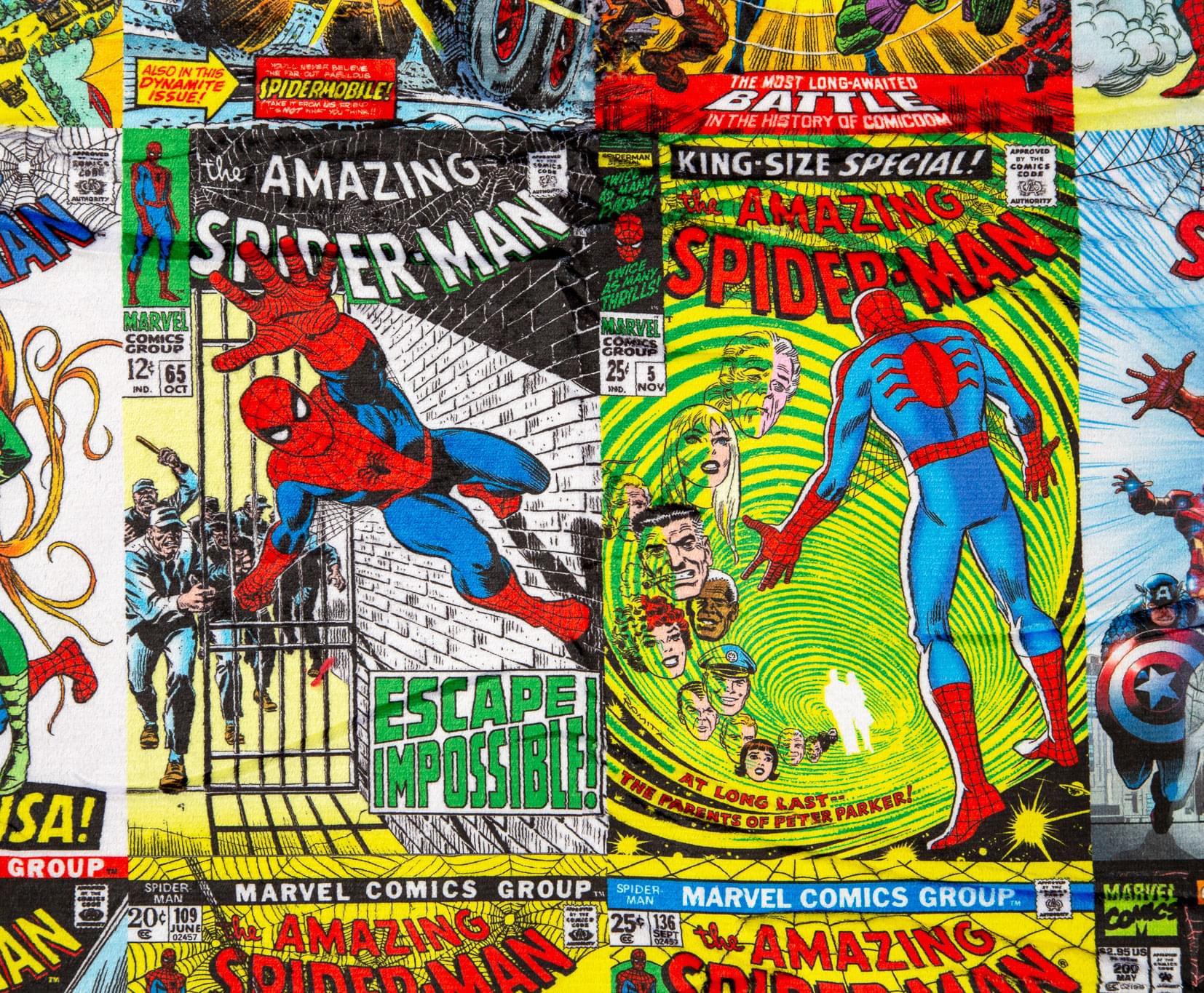 Marvel Spider-Man 60th Anniversary Special Edition Blue Sherpa Throw Blanket