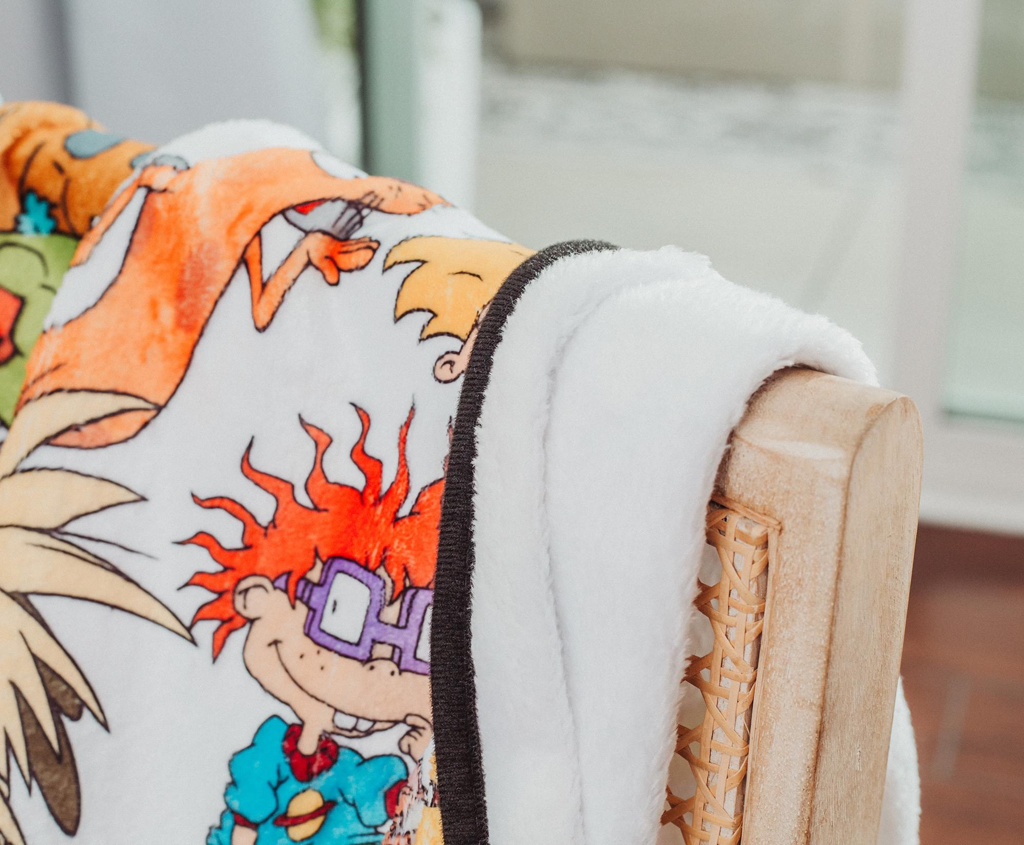 Nickelodeon Cartoon Collage Fleece Throw Blanket | 45 x 60 Inches