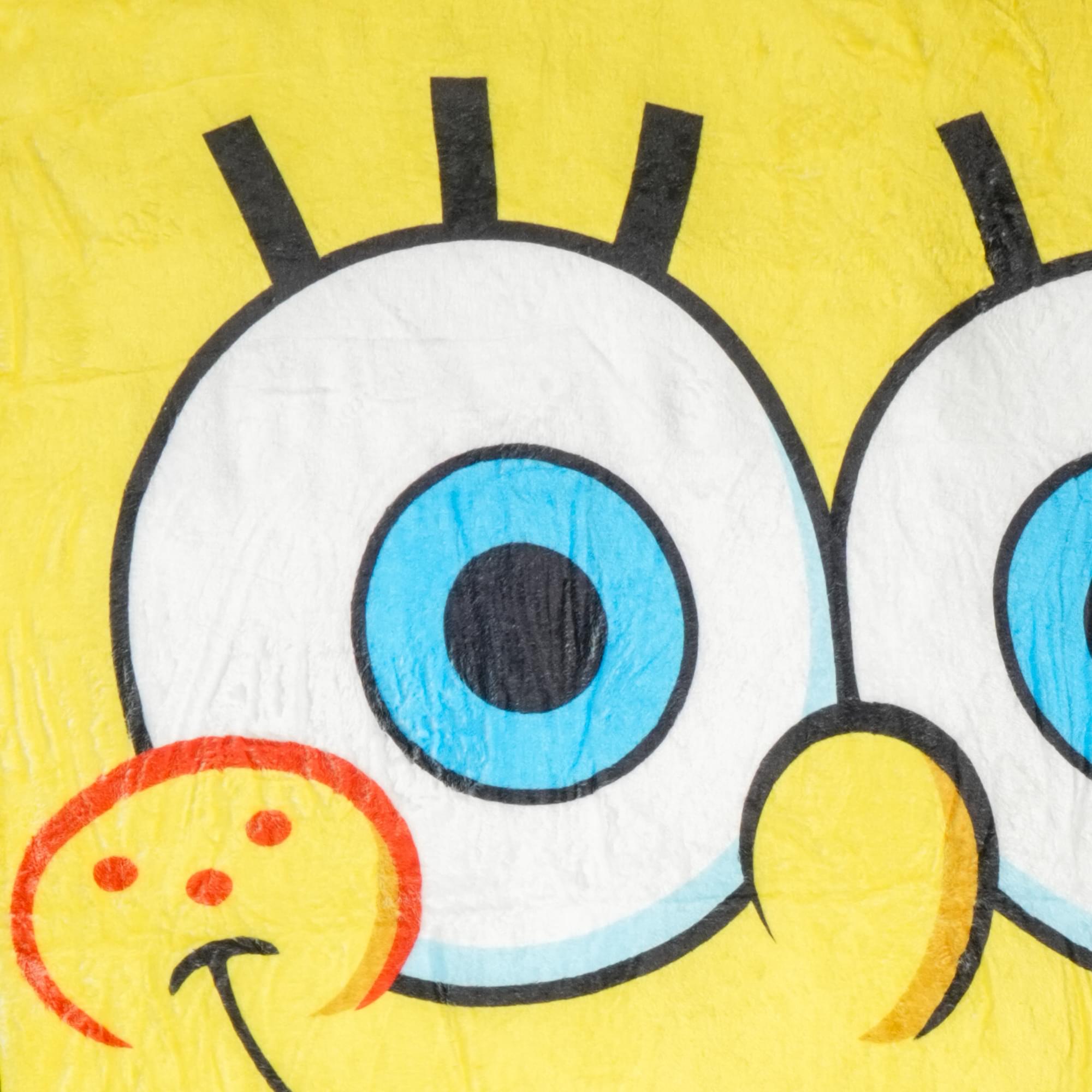 Nickelodeon SpongeBob SquarePants Face Fleece Throw Blanket | 45 x 60 Inches