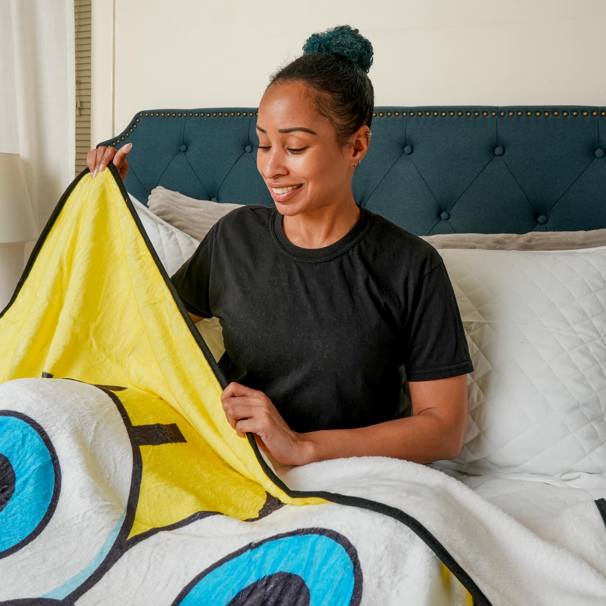 Nickelodeon SpongeBob SquarePants Face Fleece Throw Blanket | 45 x 60 Inches