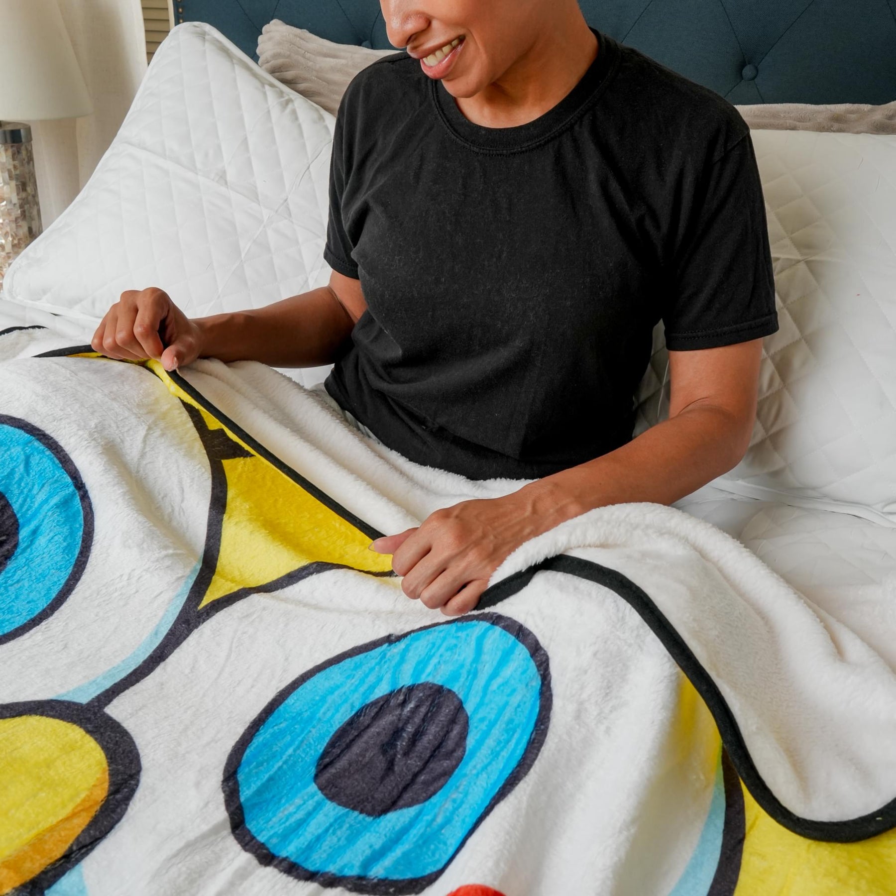 Nickelodeon SpongeBob SquarePants Face Fleece Throw Blanket | 45 x 60 Inches