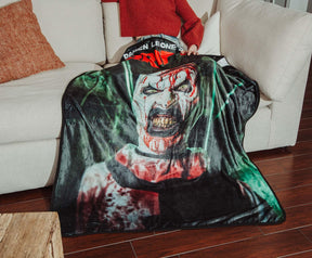 Terrifier 2 Art the Clown Fleece Throw Blanket | 45 x 60 Inches