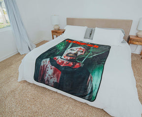 Terrifier 2 Art the Clown Fleece Throw Blanket | 45 x 60 Inches