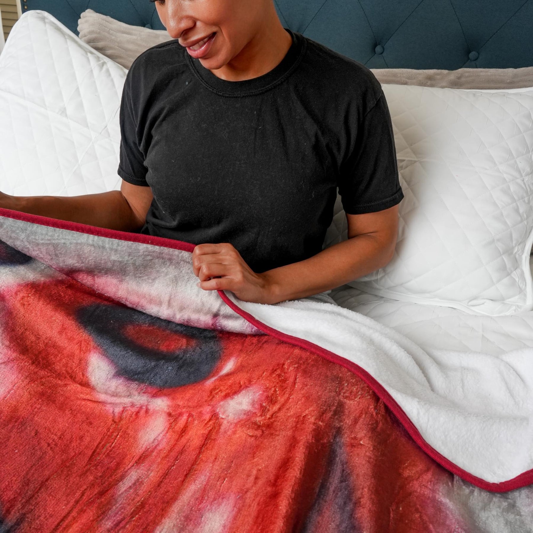 Terrifier 3 Santa Art The Clown Fleece Throw Blanket | 45 x 60 Inches