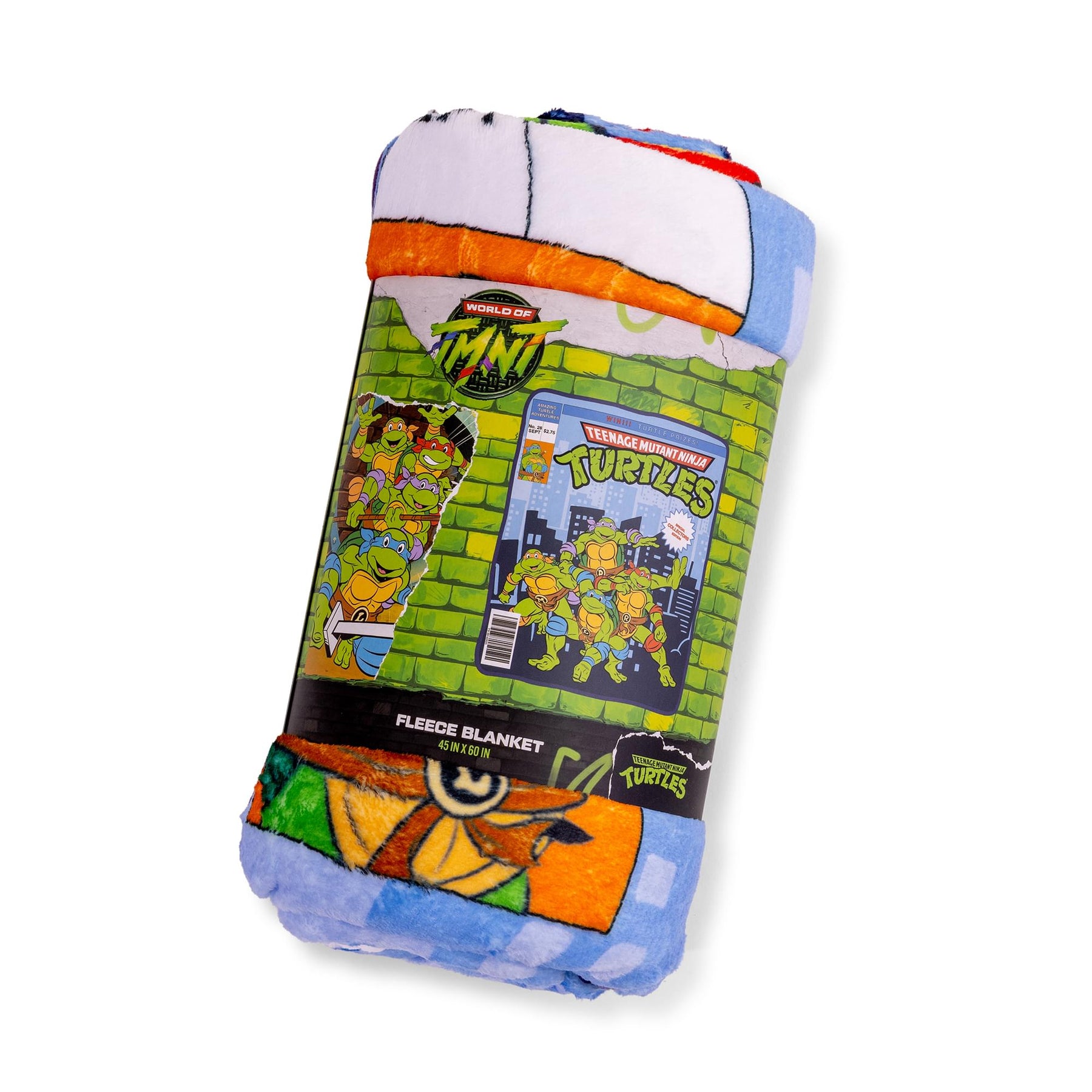 Teenage Mutant Ninja Turtles Comic Heroes 45 x 60 Inch Fleece Throw Blanket