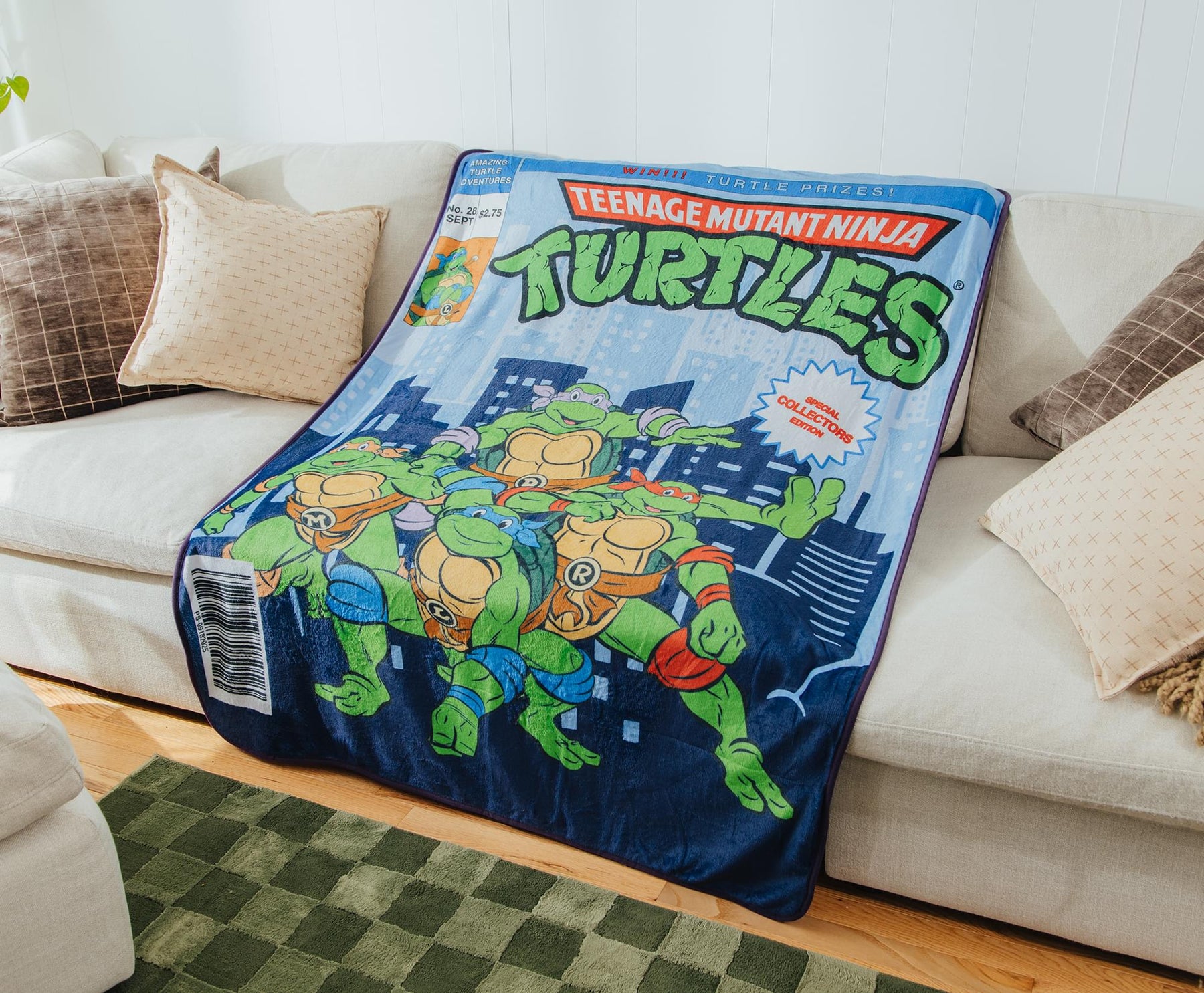 Teenage Mutant Ninja Turtles Comic Heroes 45 x 60 Inch Fleece Throw Blanket
