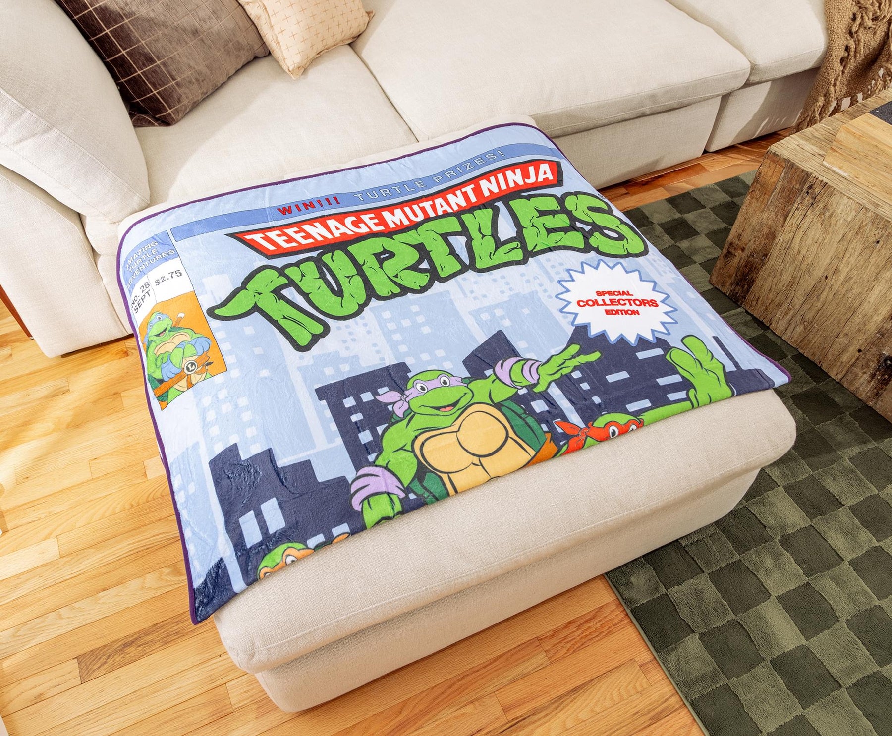 Teenage Mutant Ninja Turtles Comic Heroes 45 x 60 Inch Fleece Throw Blanket