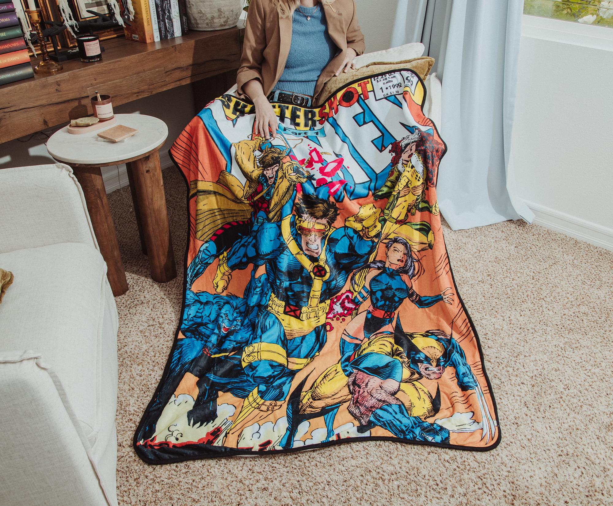 Marvel Comics X-Men Comic Book Cover Fleece Throw Blanket | 45 x 60 Inches