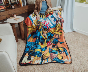 Marvel Comics X-Men Comic Book Cover Fleece Throw Blanket | 45 x 60 Inches