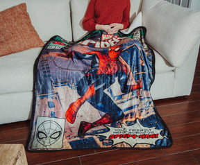 Marvel Comics Friendly Neighborhood Spider-Man Throw Blanket | 45 x 60 Inches