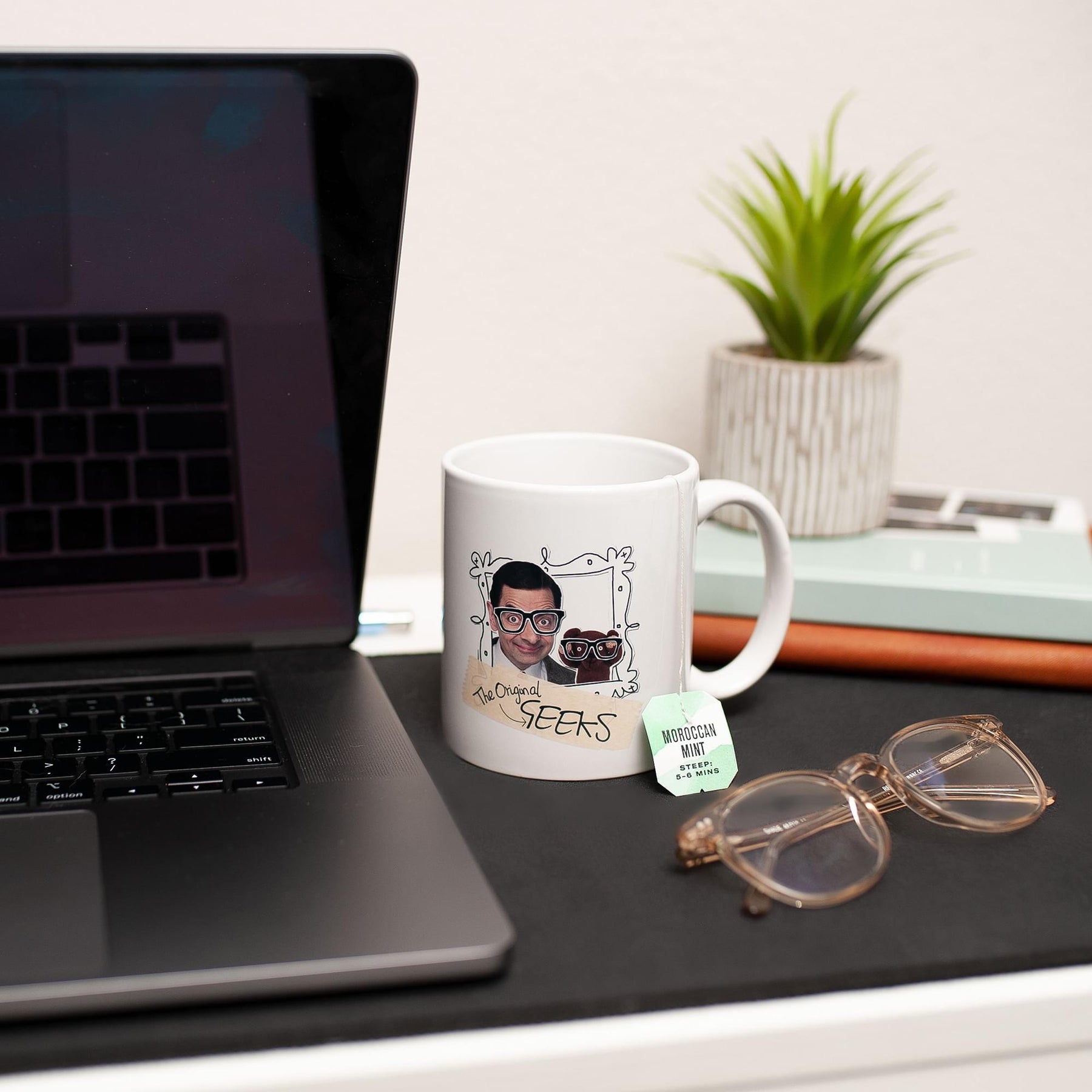 Mr. Bean and Teddy "The Original Geeks" Ceramic Mug | Holds 11 Ounces