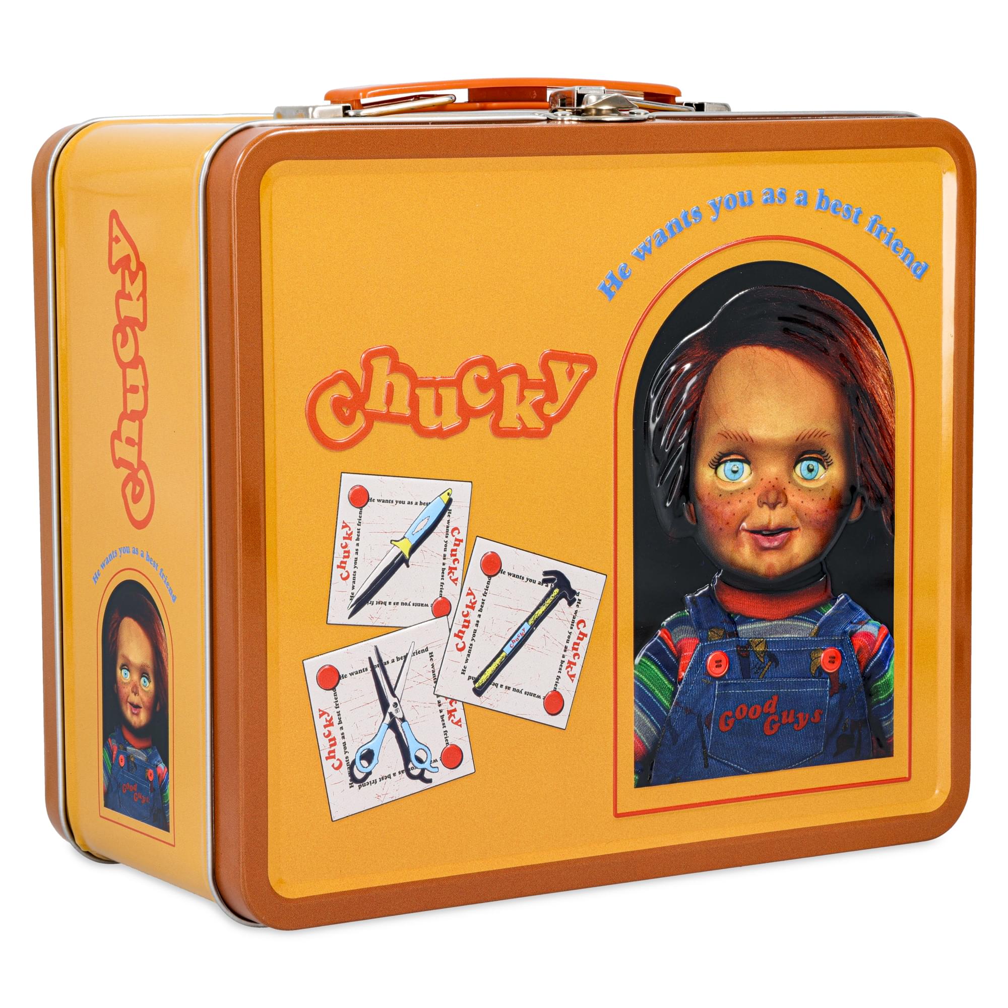 Child's Play Chucky Good Guys Metal Lunchbox | 7.75" x 6.75" x 4"