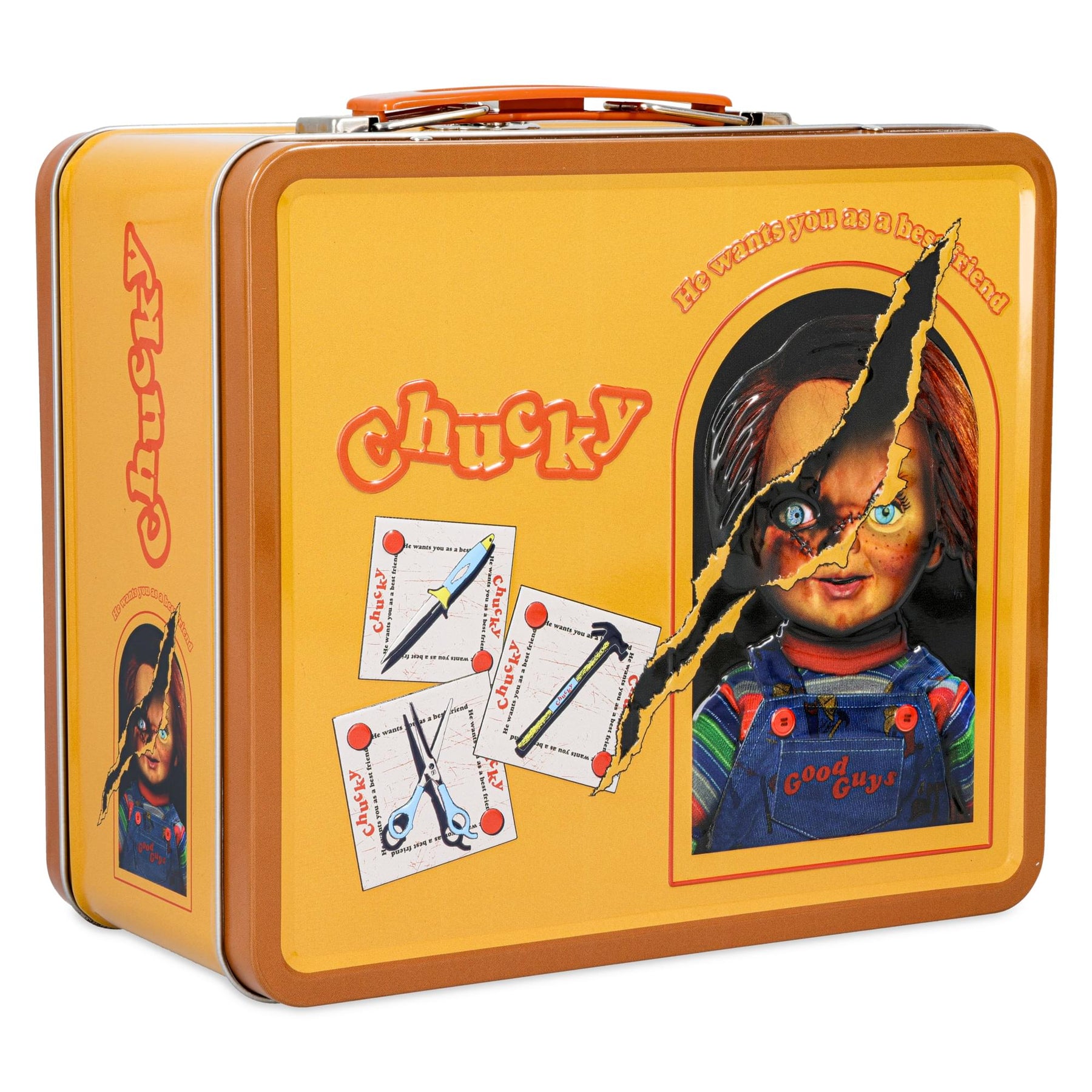 Child's Play Chucky Good Guys Metal Lunchbox | 7.75" x 6.75" x 4"