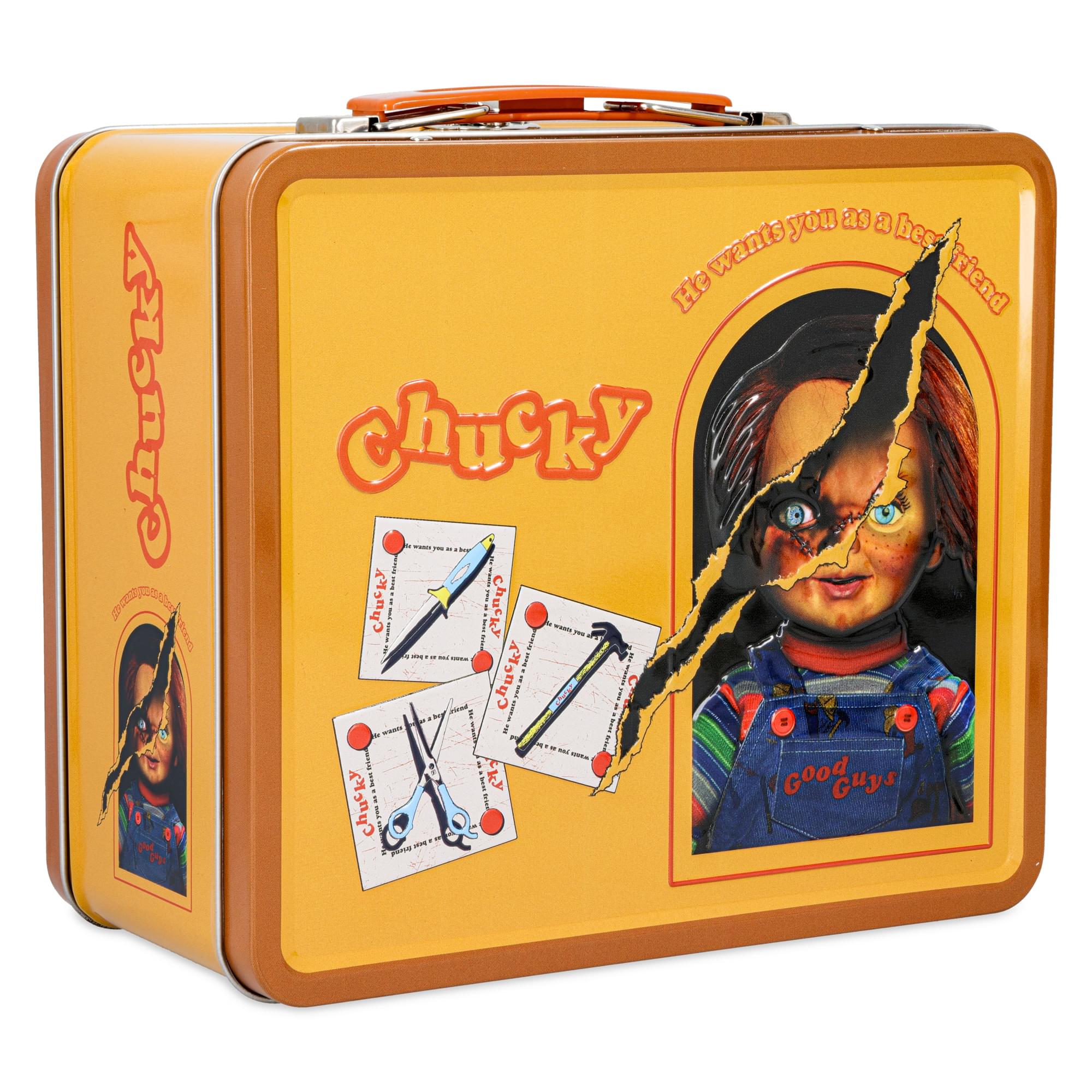 Child's Play Chucky Good Guys Metal Lunchbox | 7.75" x 6.75" x 4"