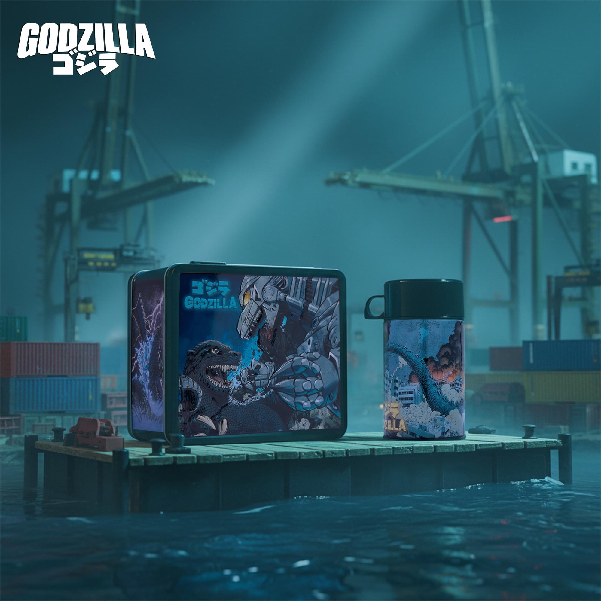 Godzilla Vs. Mechagodzilla Metal Tin Lunchbox With Beverage Container