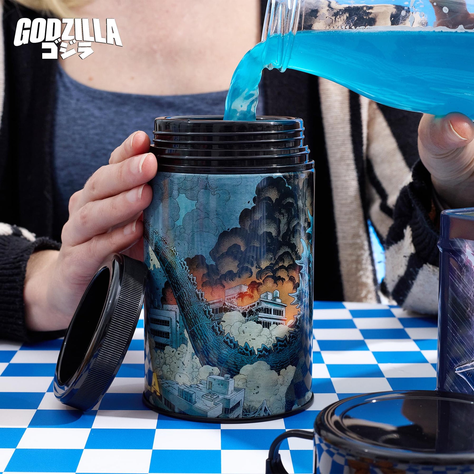 Godzilla Vs. Mechagodzilla Metal Tin Lunchbox With Beverage Container