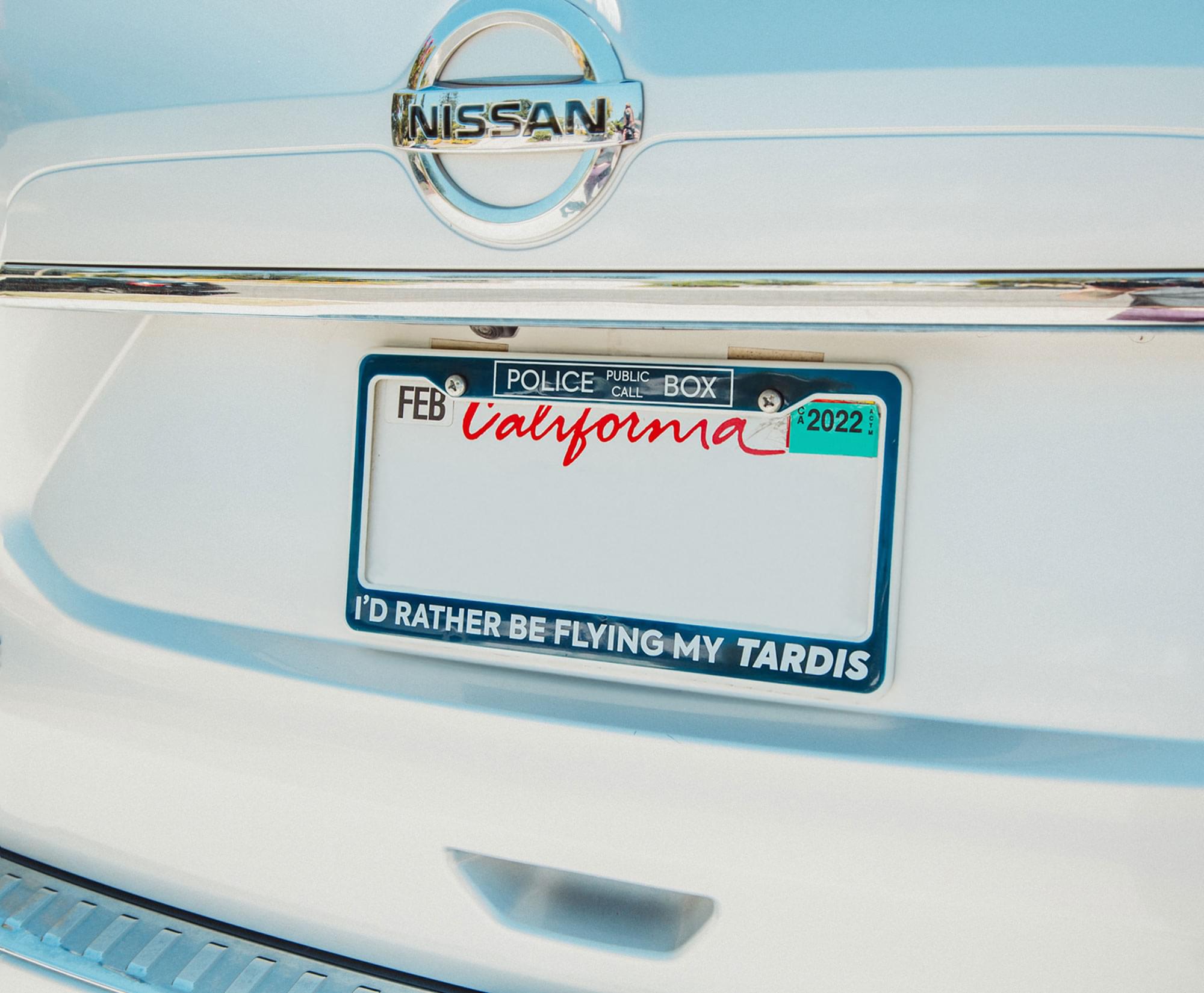 Doctor Who "I'd Rather Be Flying My TARDIS" Plastic License Plate Frame