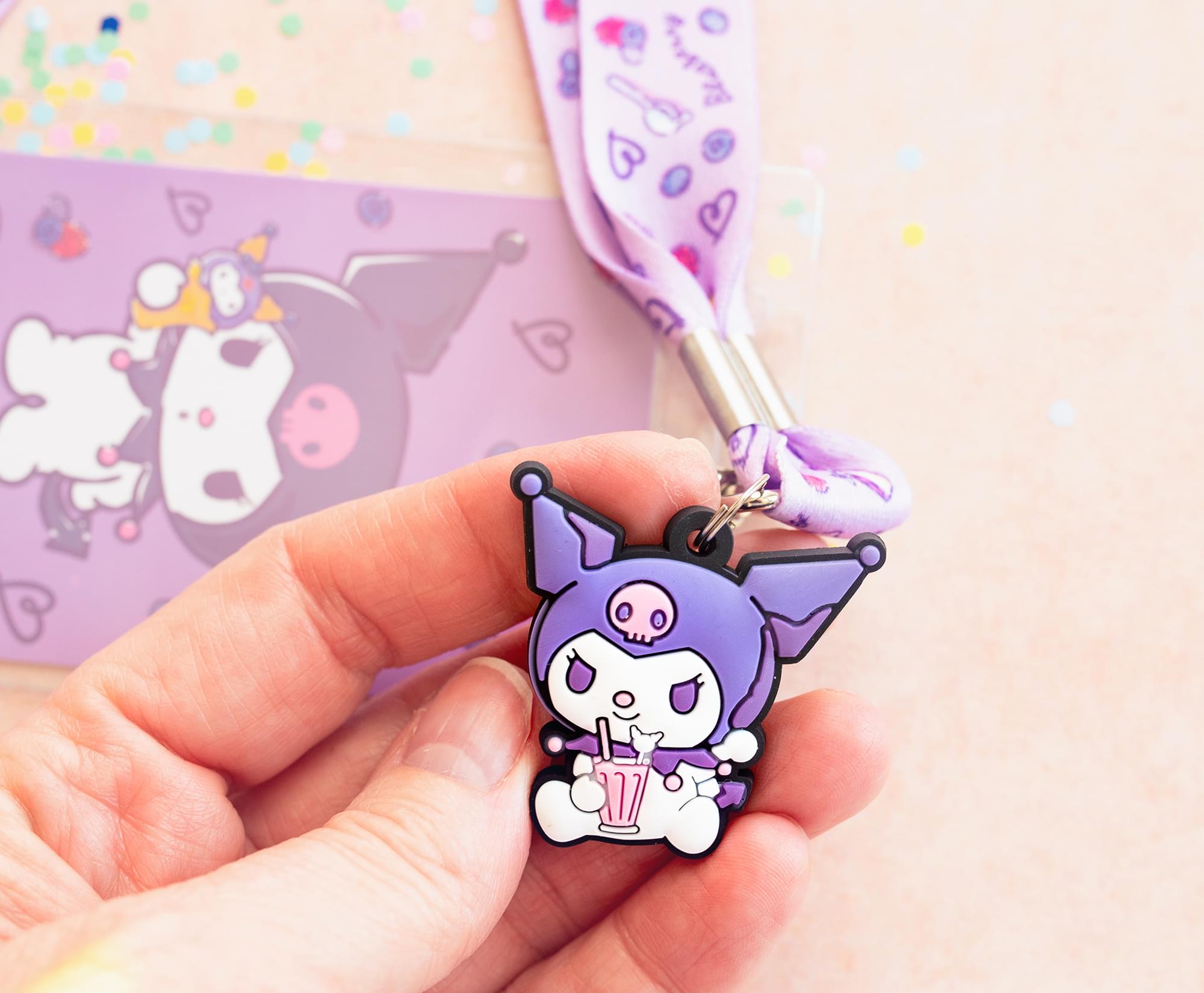 Sanrio My Melody And Kuromi Lanyards With ID Badge Holders and Charms | Set of 2