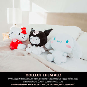 Sanrio Kuromi Reversible Neck Roll Pillow and Plush Toy