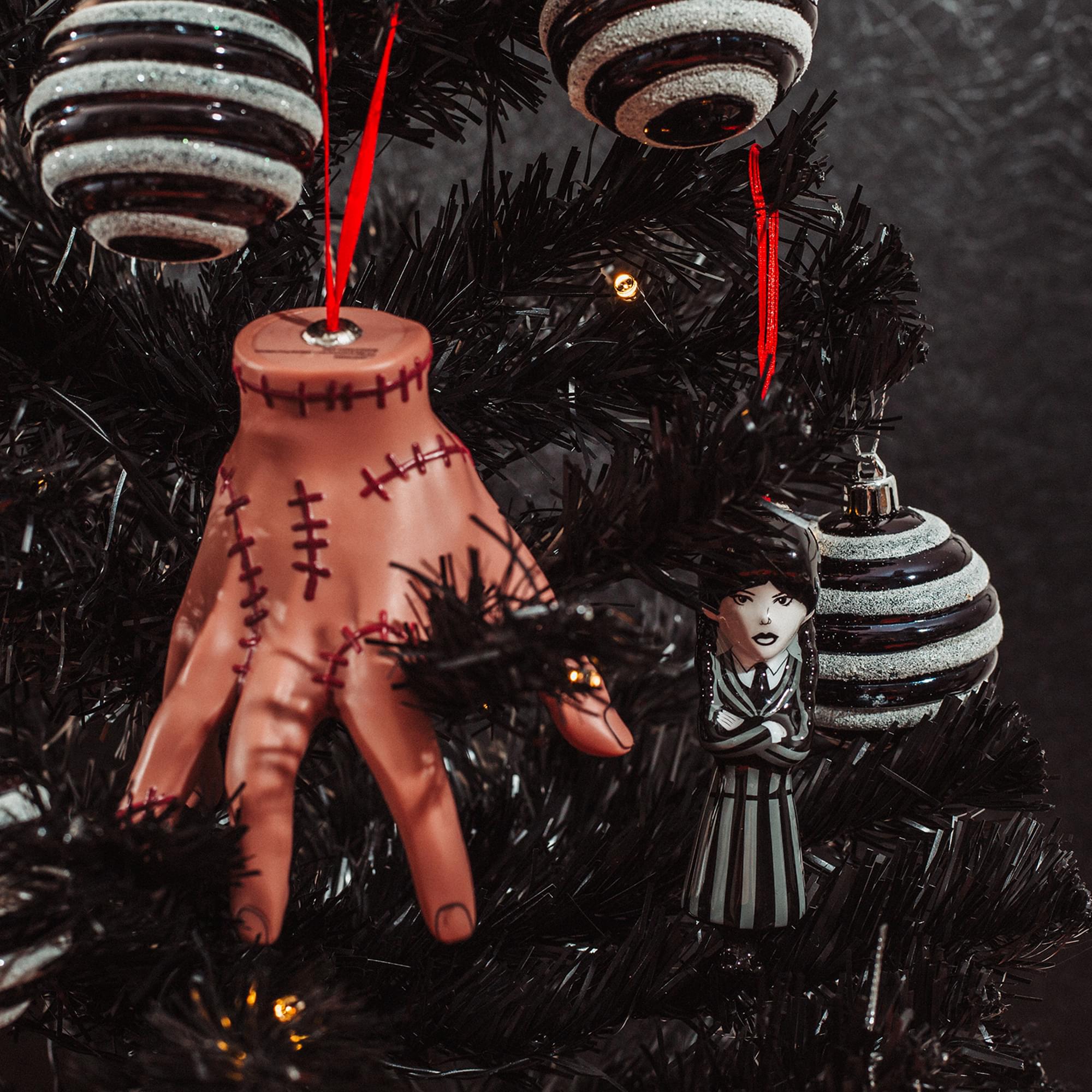 The Addams Family 4 Inch Decoupage Ornament Set of 2