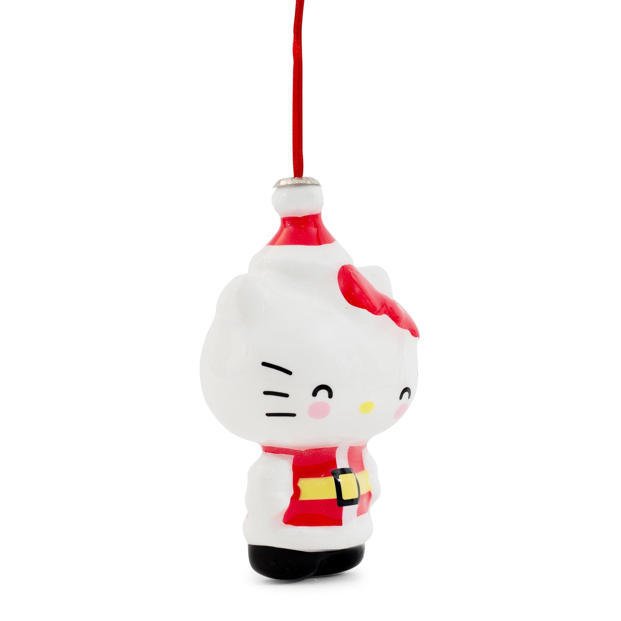 Sanrio Hello Kitty Santa 4-Inch Shatterproof Decoupage Ornament