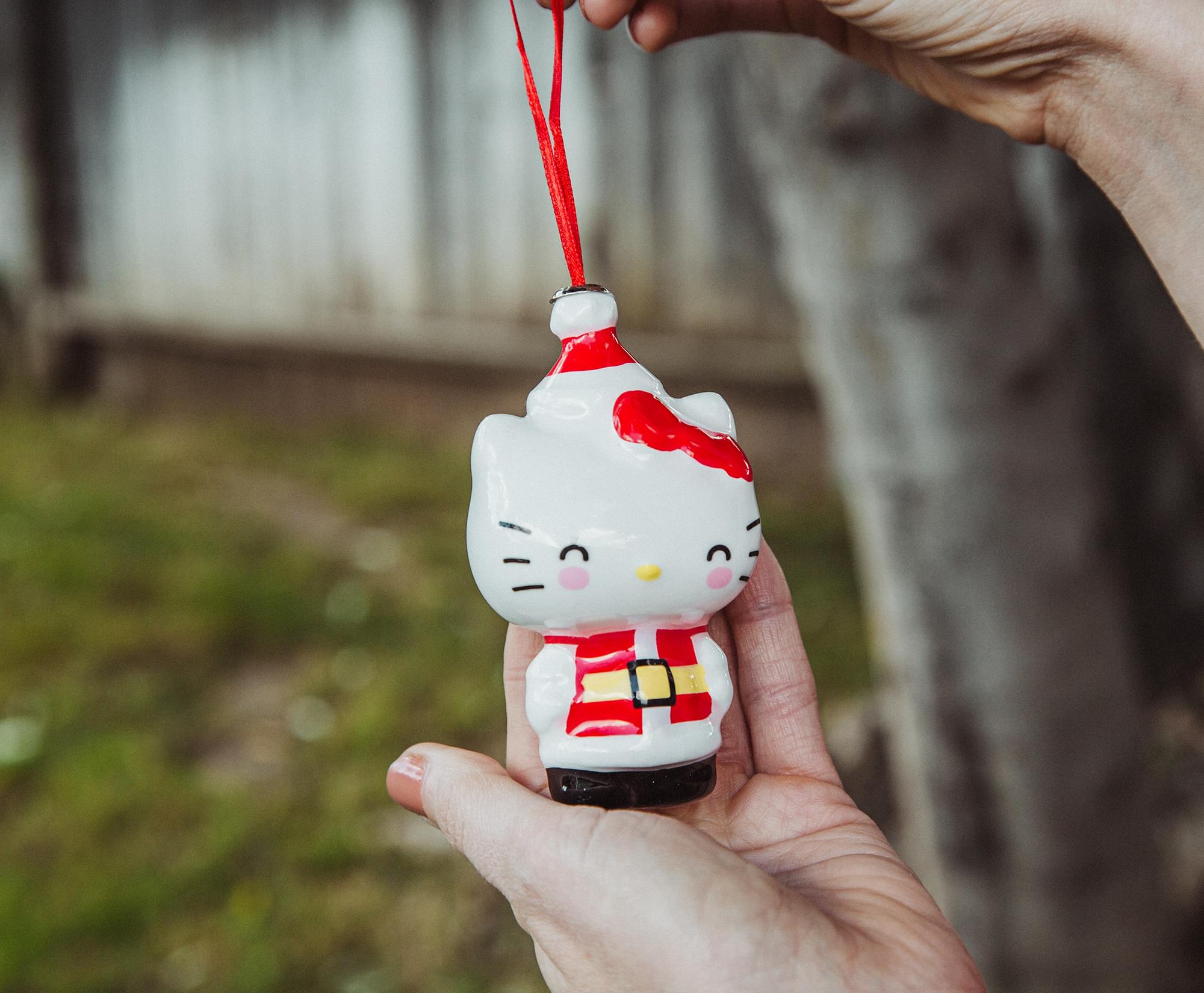Sanrio Hello Kitty Santa 4-Inch Shatterproof Decoupage Ornament