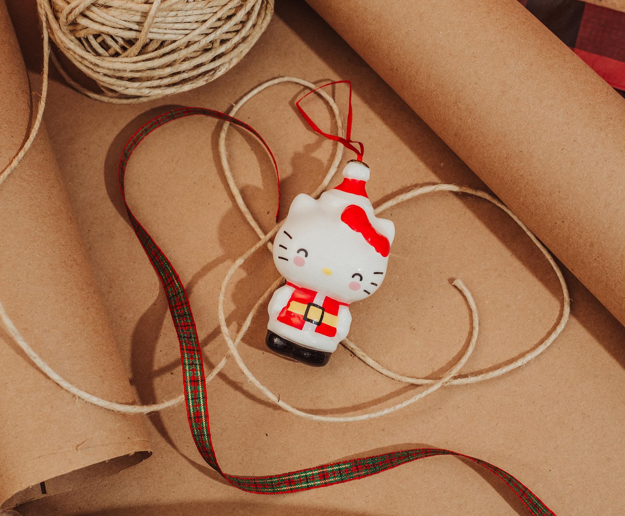 Sanrio Hello Kitty Santa 4-Inch Shatterproof Decoupage Ornament
