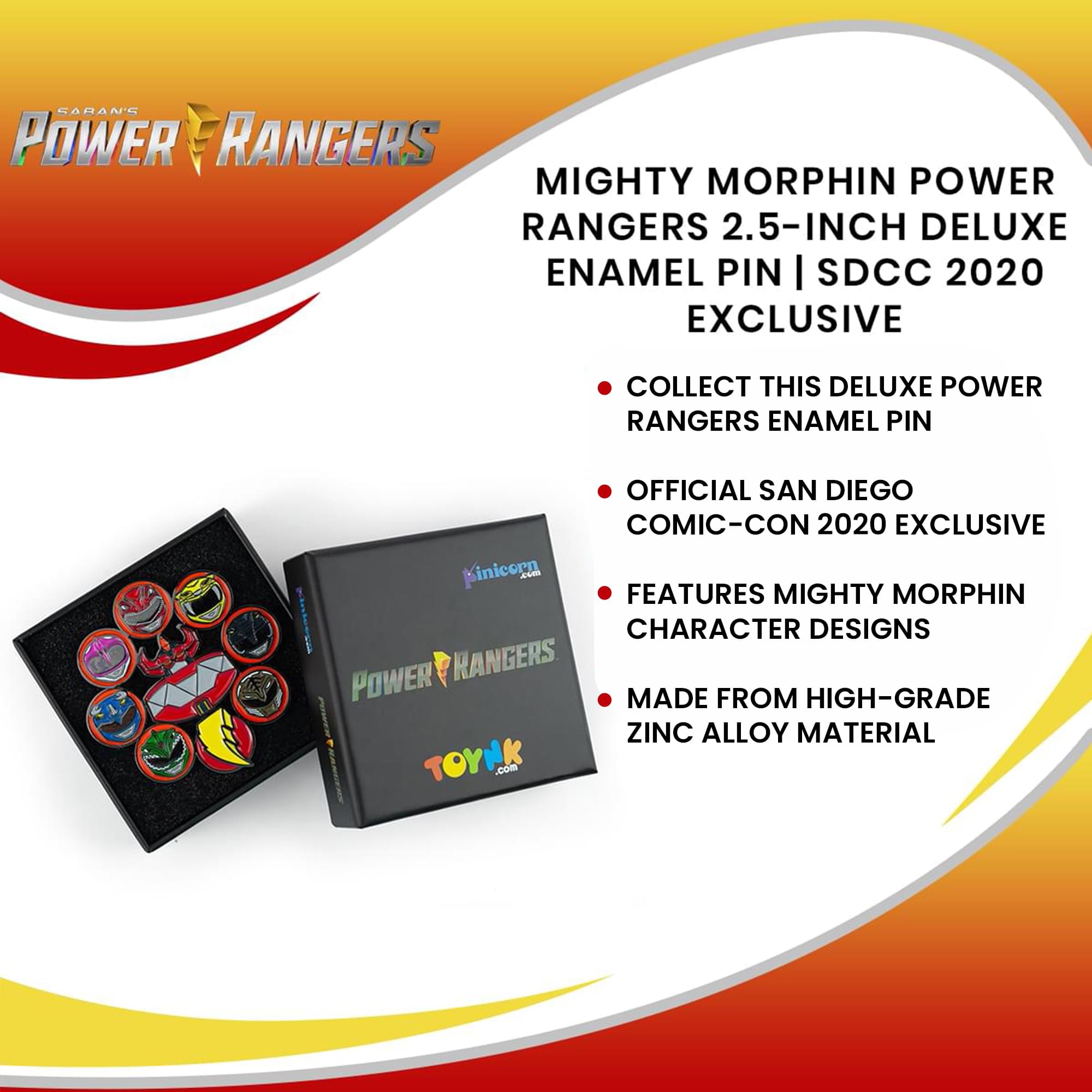 Mighty Morphin Power Rangers 2.5-Inch Deluxe Enamel Pin