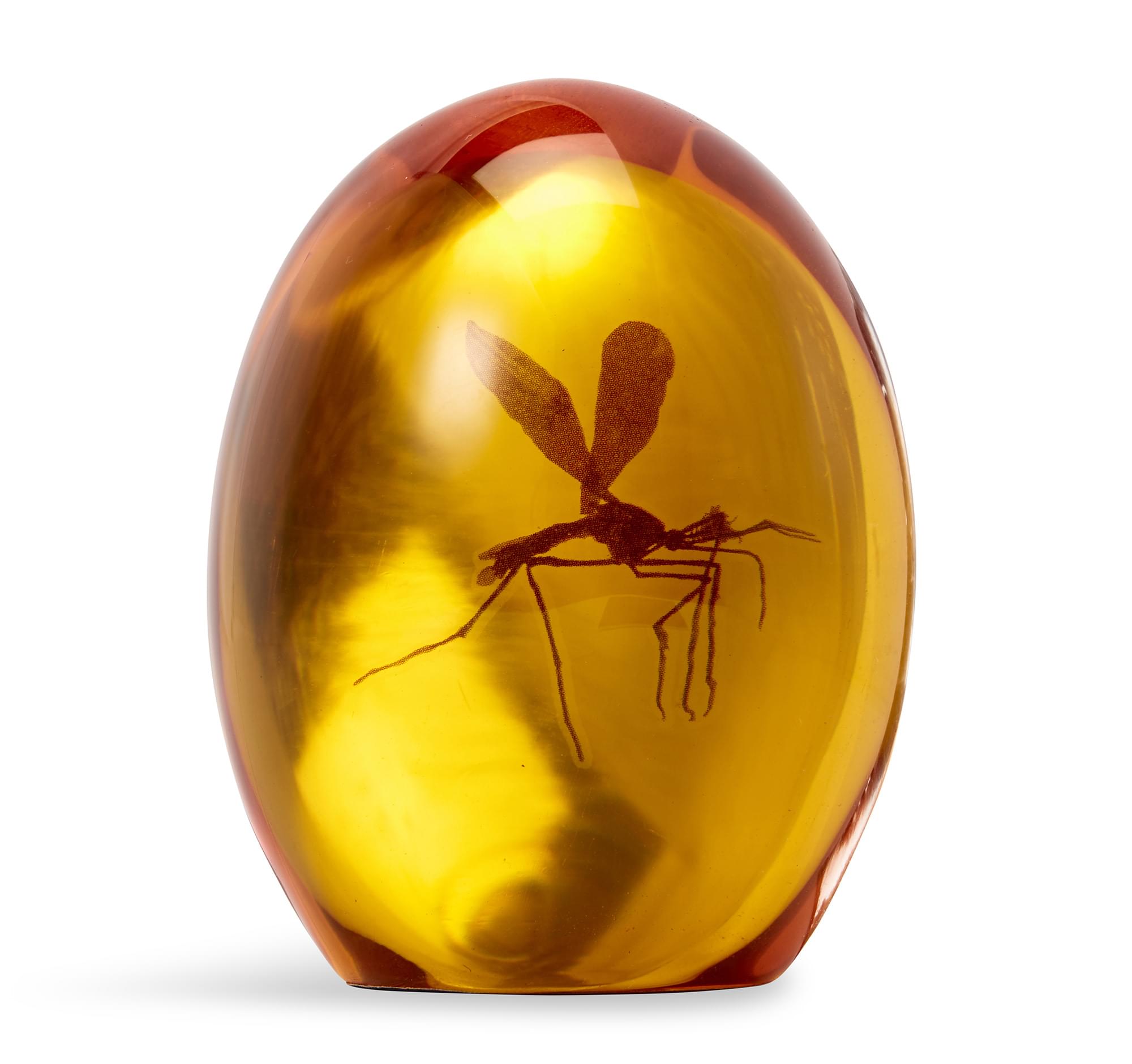Jurassic Park Mosquito In Amber Resin Paper Weight | Measures 3 Inches Tall