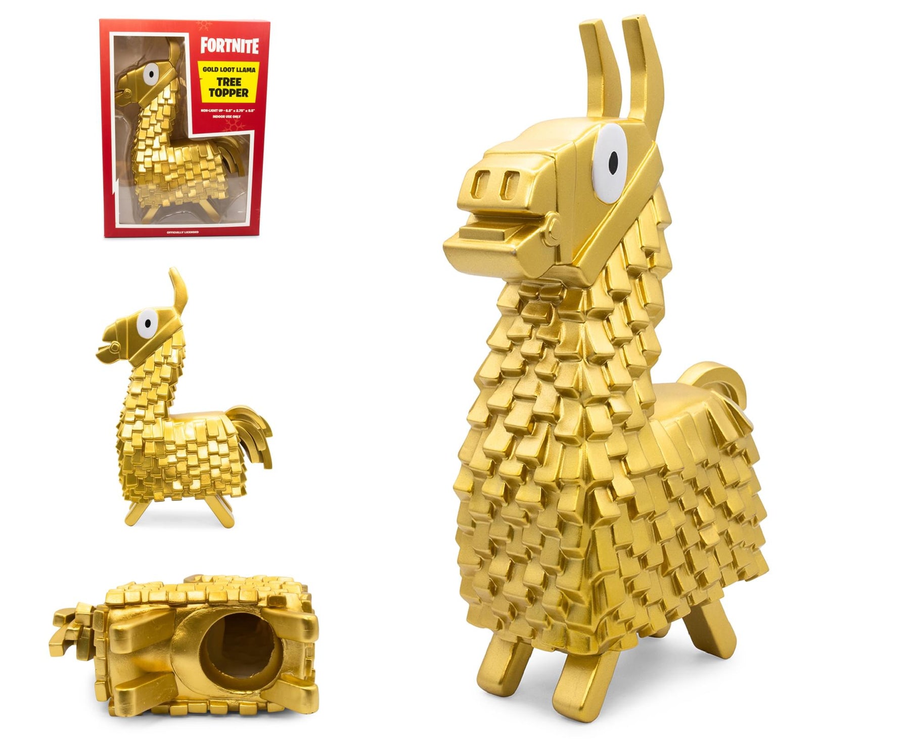 Fortnite Gold Loot Llama Figural Holiday Tree Topper Decoration