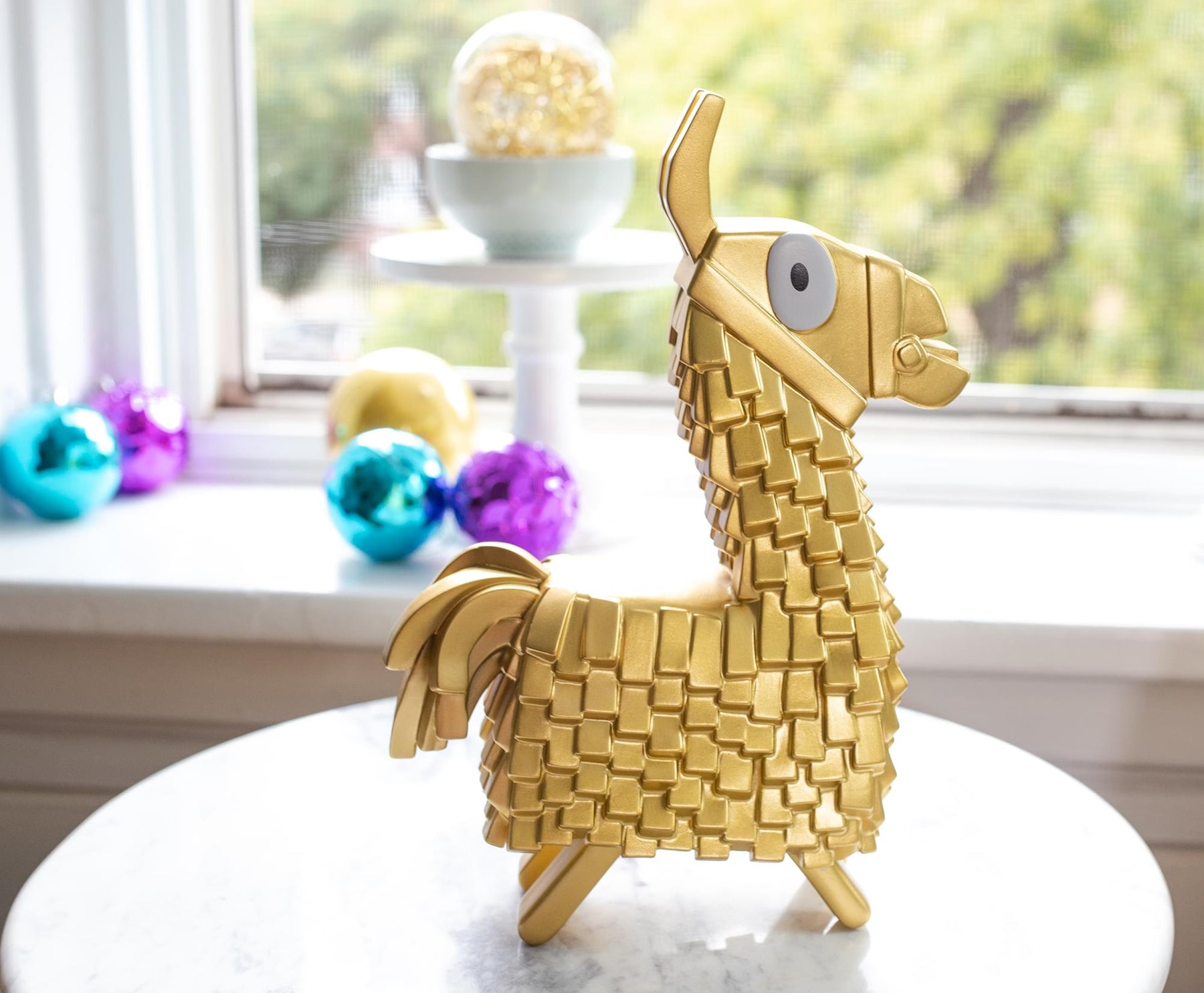 Fortnite Gold Loot Llama Figural Holiday Tree Topper Decoration