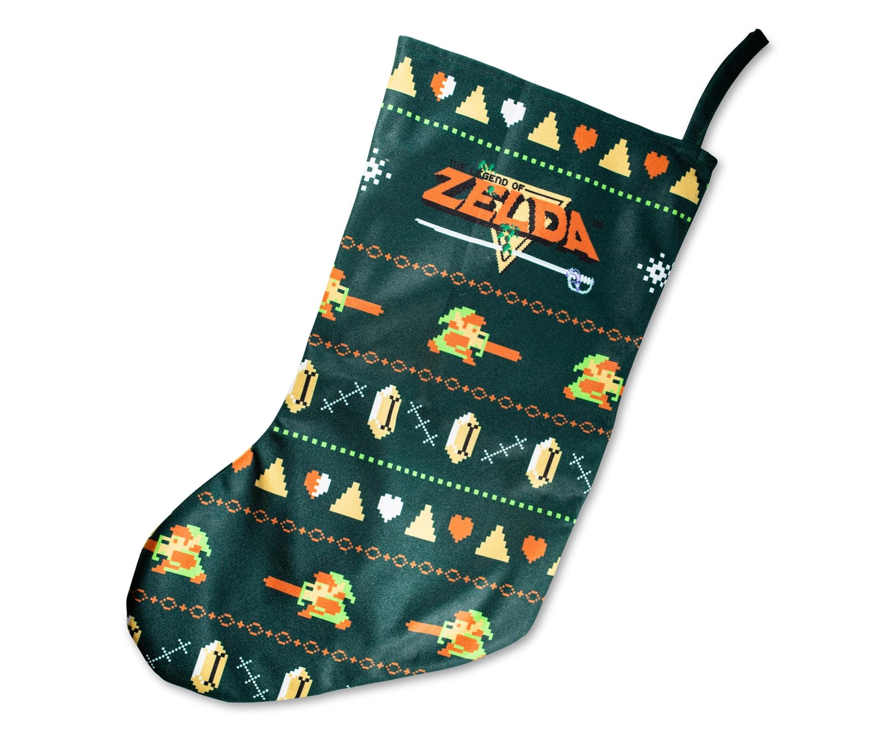 The Legend of Zelda Retro Embroidered Holiday Stocking