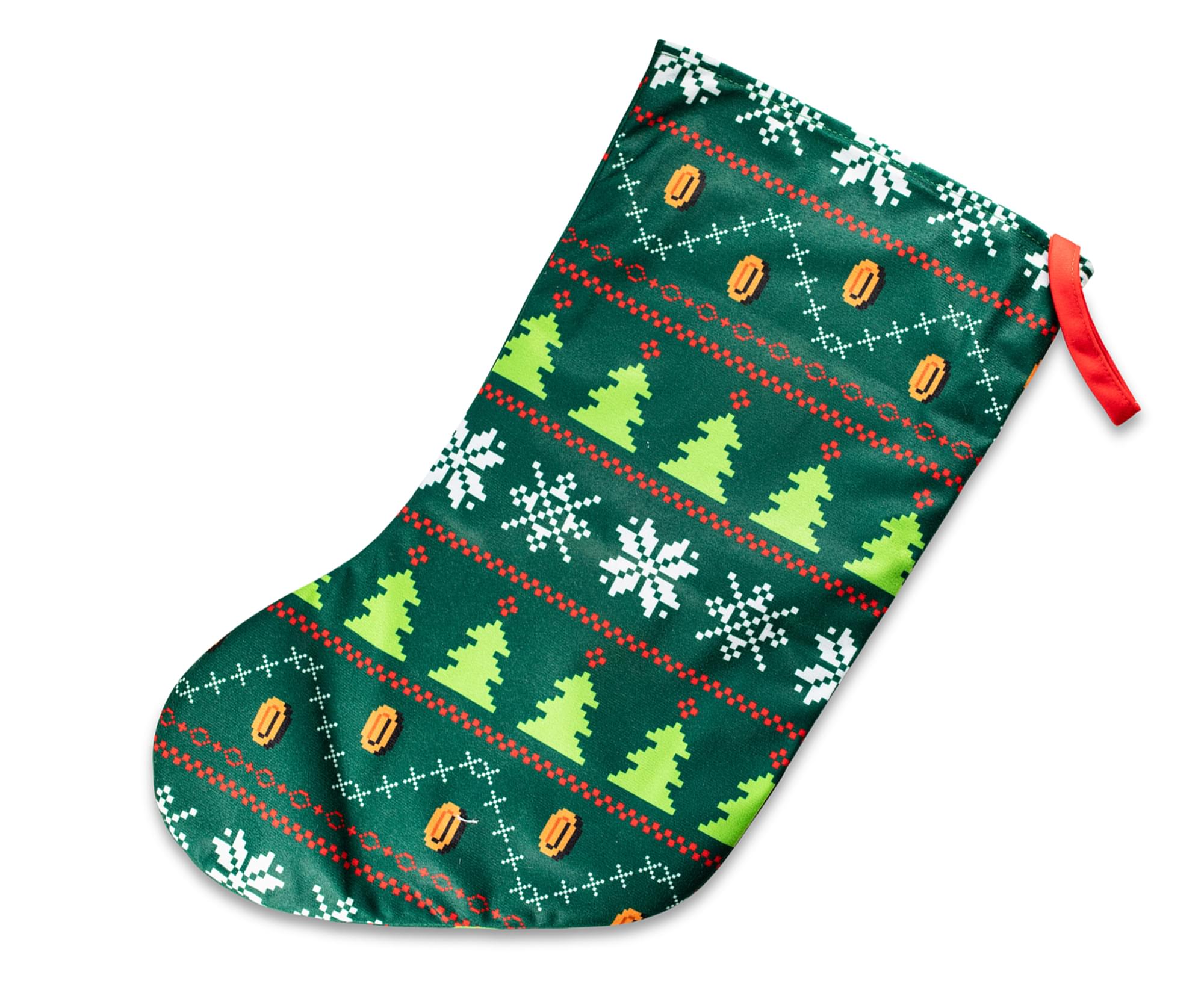 Super Mario Bros. Retro Embroidered Holiday Stocking