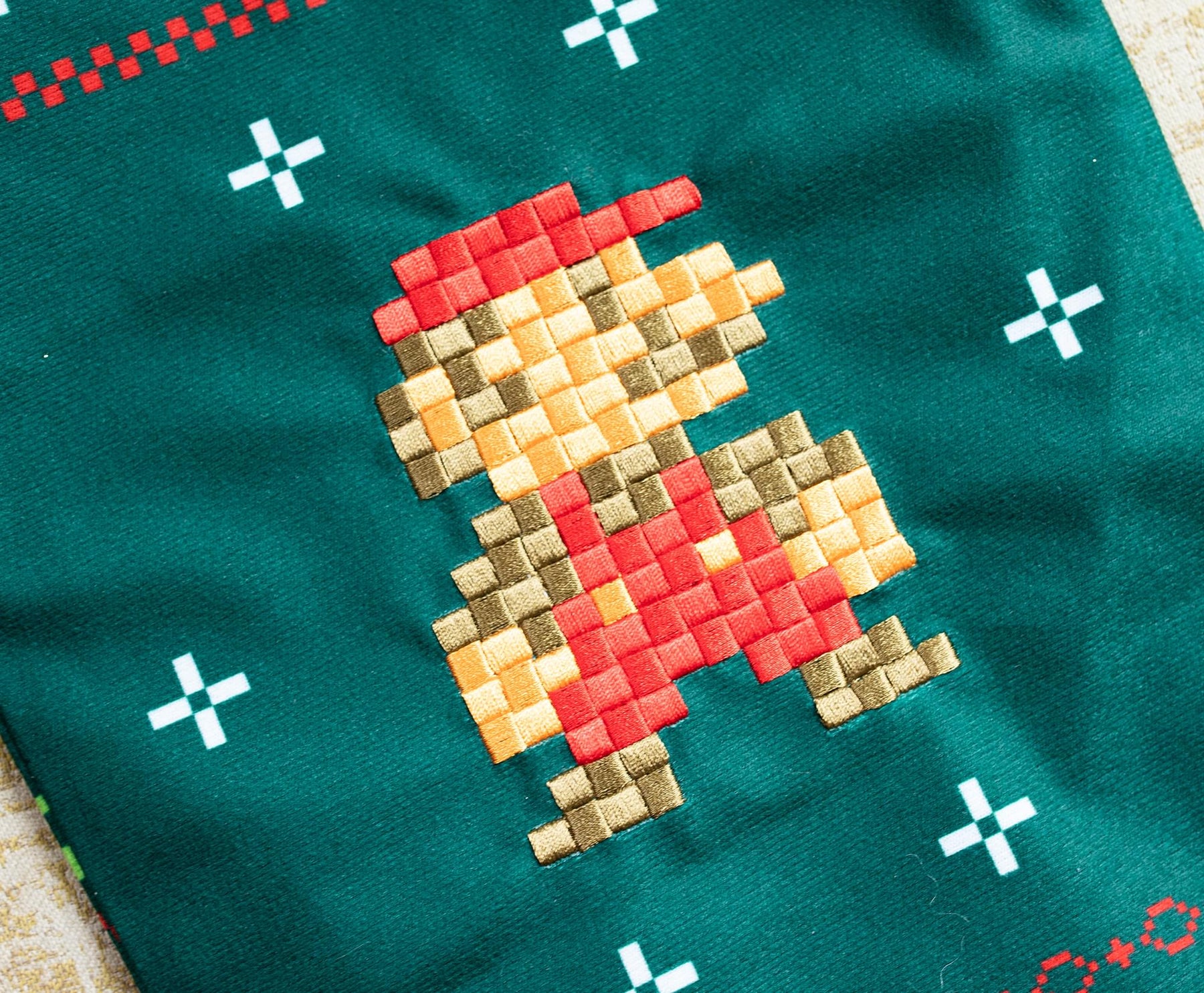 Super Mario Bros. Retro Embroidered Holiday Stocking
