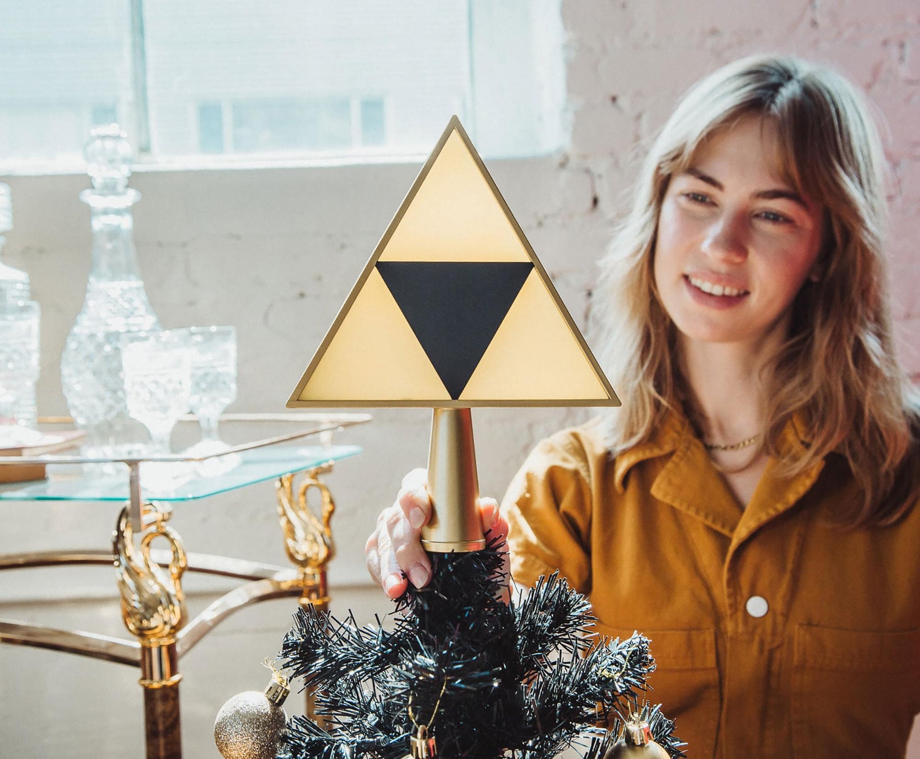 The Legend of Zelda 7-Inch Triforce Light-Up Holiday Tree Topper Decoration