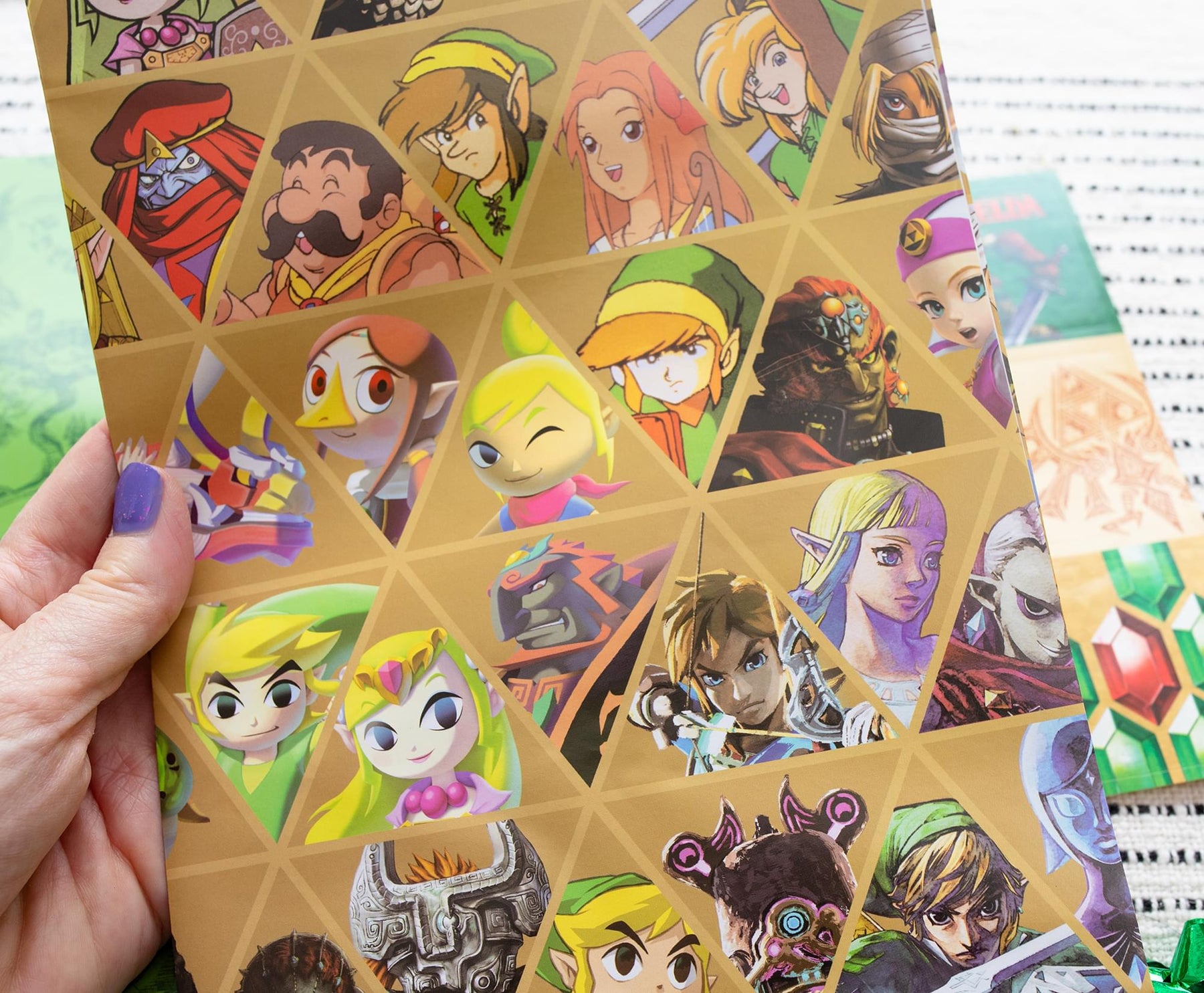 The Legend of Zelda 9-Piece Wrapping Paper Kit