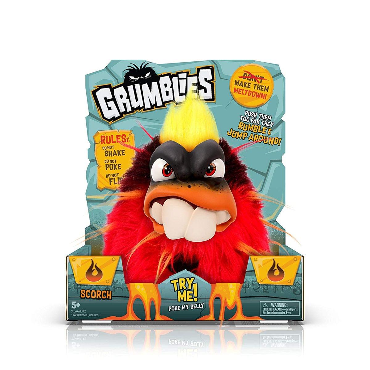 Grumblies Interactive Pet Monster Plush - Scorch