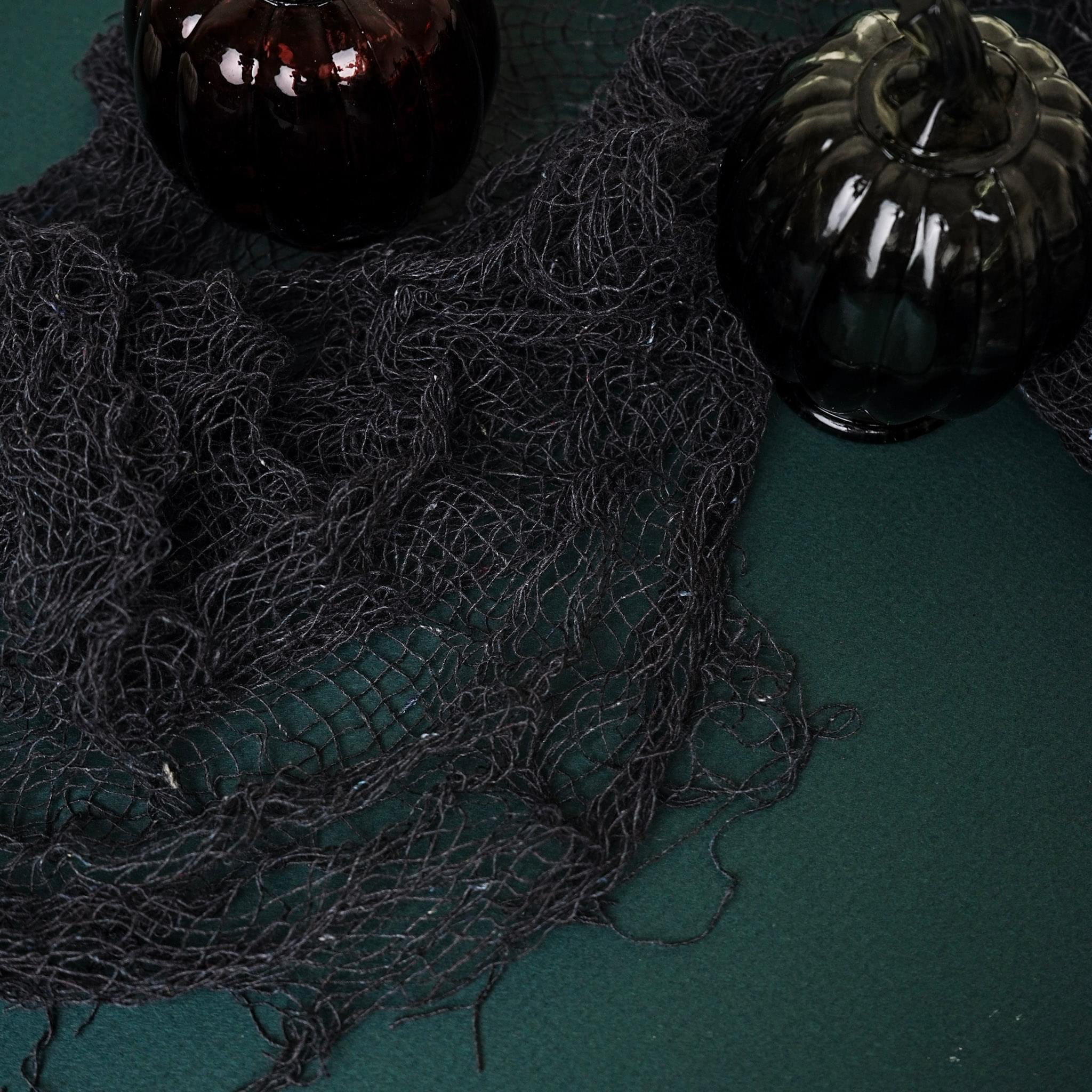 Freaky Fabric Halloween Décor, Loose Weave, Black