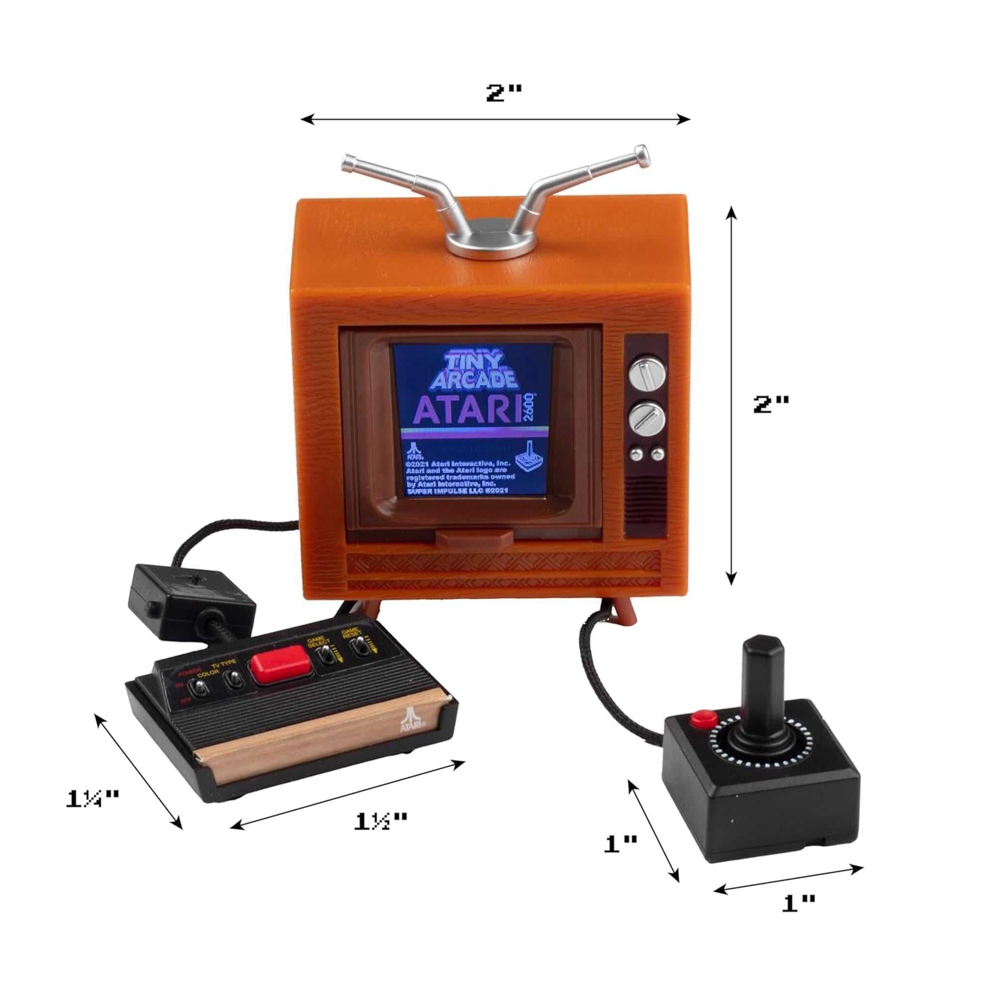 Tiny Arcade Atari 2600 3.5 Inch Playable Mini Retro Game